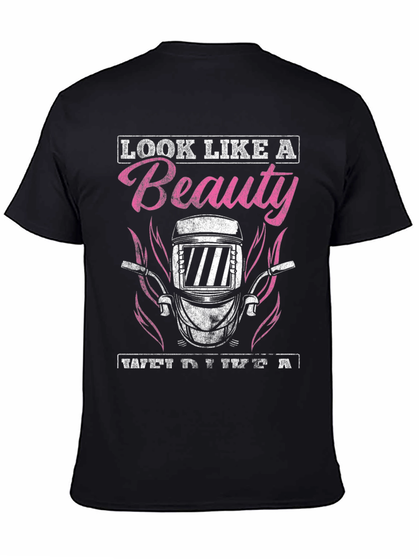Black Beauty Welder Graphic T-Shirt - Black Cotton Blend view 4