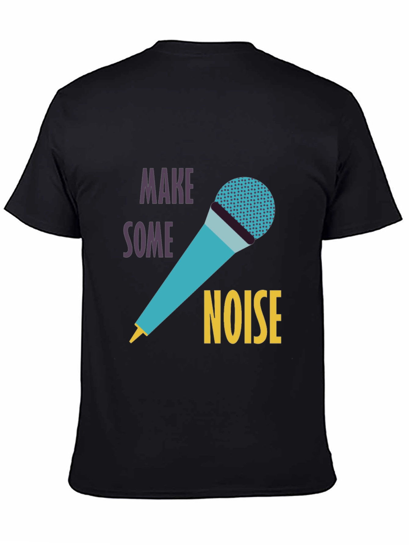 Black Make Some Noise Graphic Tee view 4