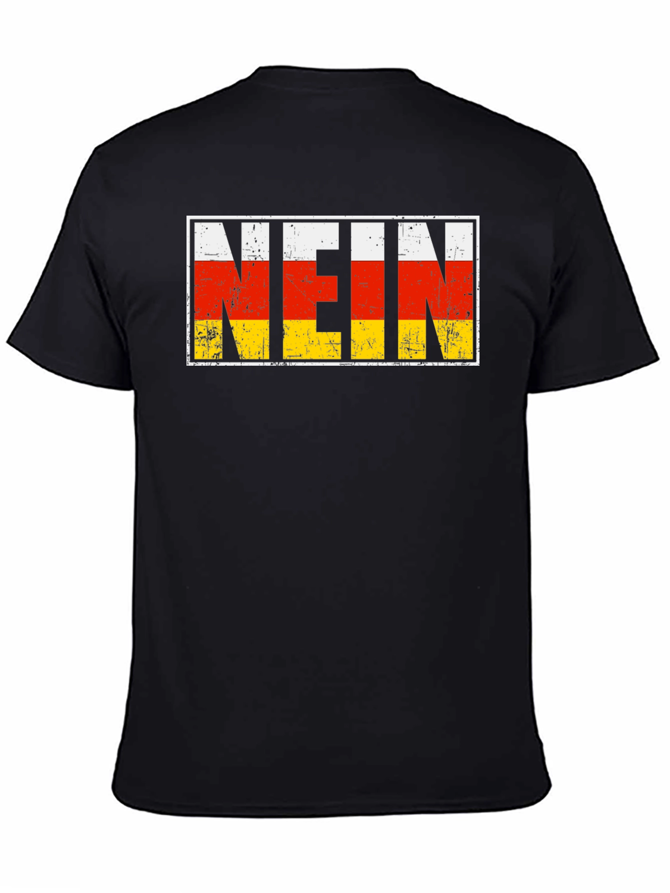 Black NEIN Germany Flag T-Shirt view 4