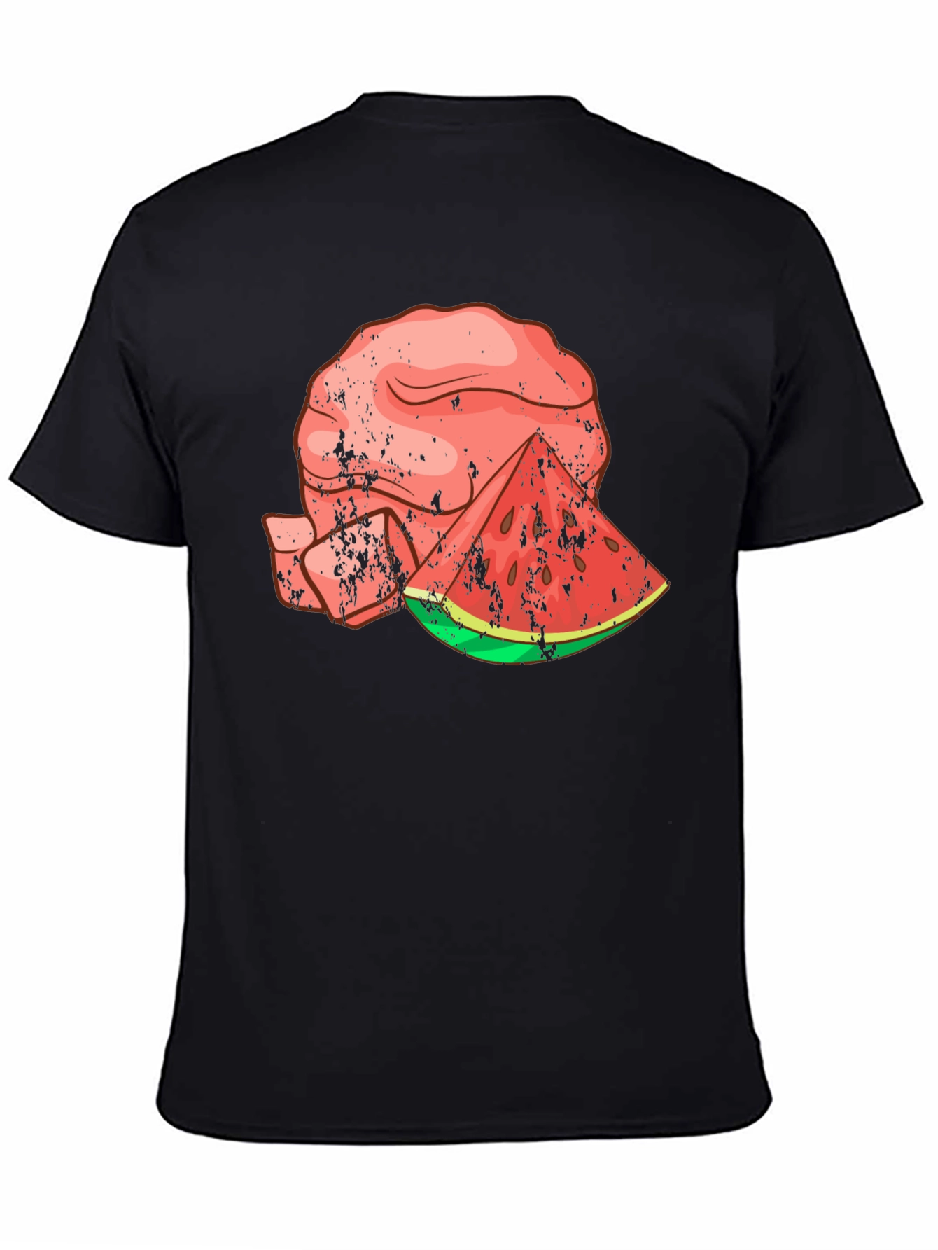 Black Watermelon Brain Graphic Tee - Cool Summer Style view 4