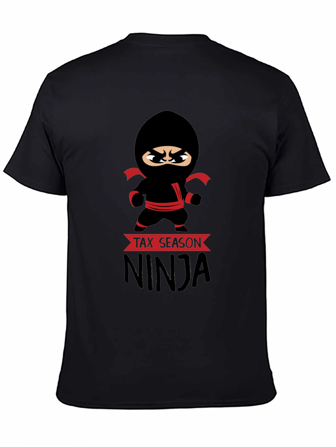 Black Tax Season Ninja Graphic T-Shirt view 4