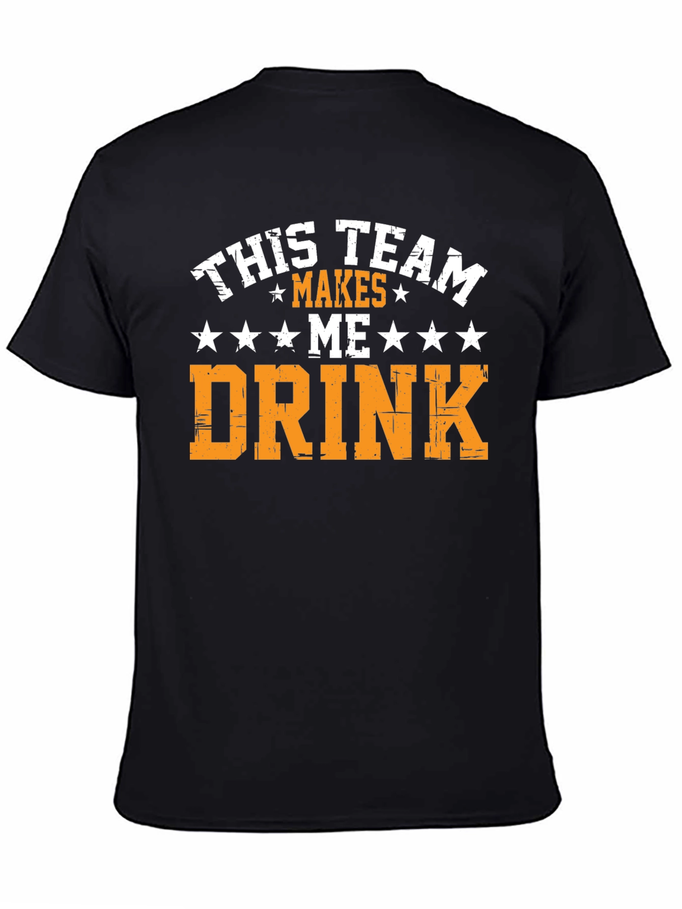 Black Funny Team Makes Me Drink Graphic Tee view 4