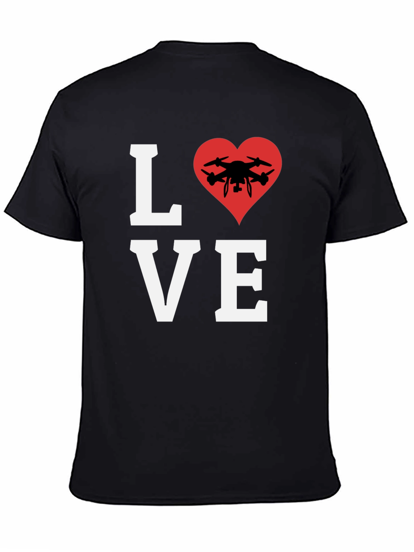 Black Drone Lover T-Shirt - Pilot Heart Tee view 4