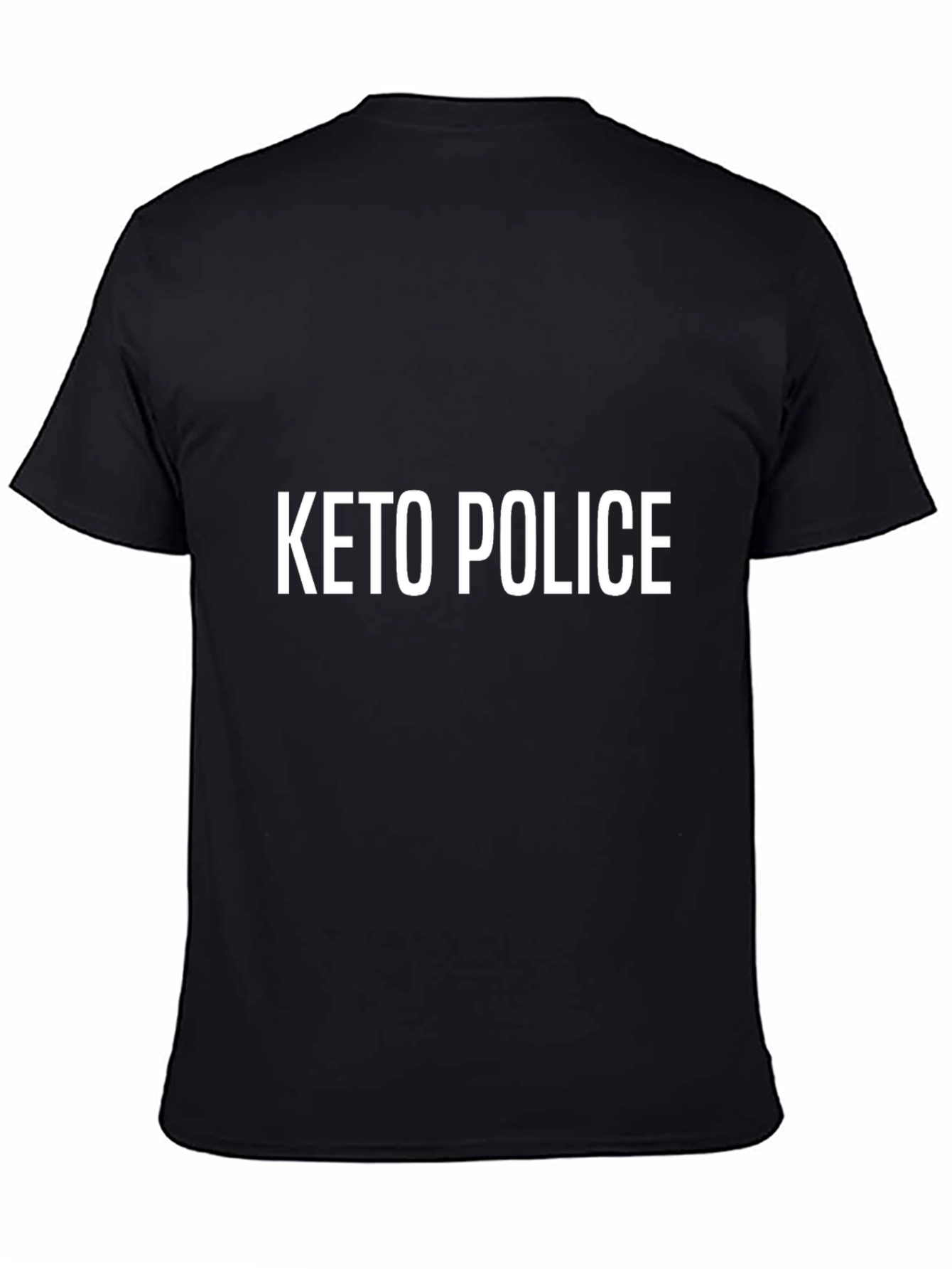 Black Keto Police T-Shirt - Funny Diet Tee view 4