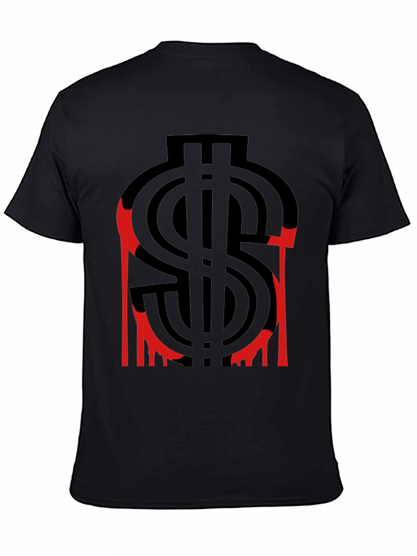 Black Bloody Money Graphic T-Shirt - Black view 4