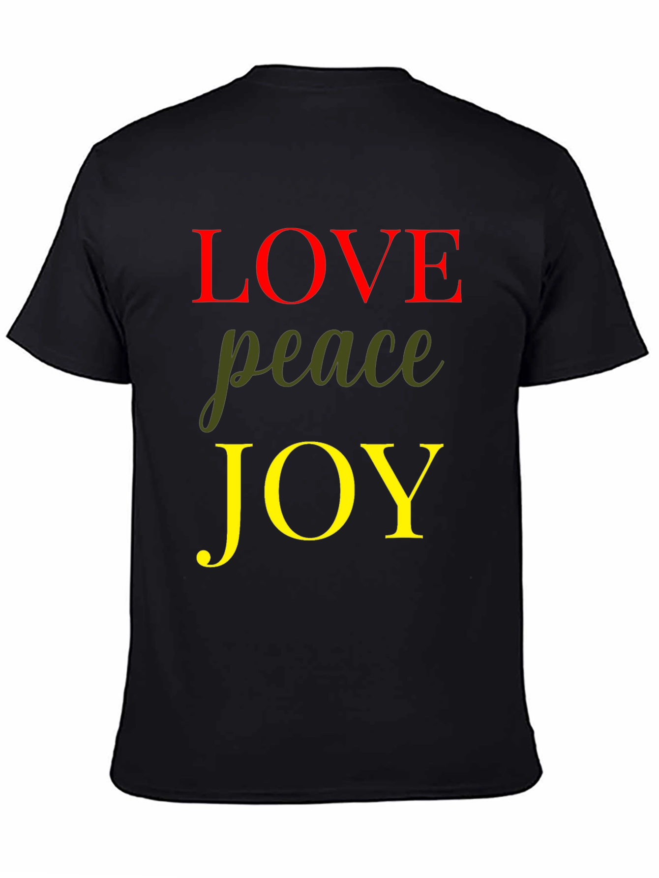 Black Love Peace Joy Graphic Tee - Black view 4