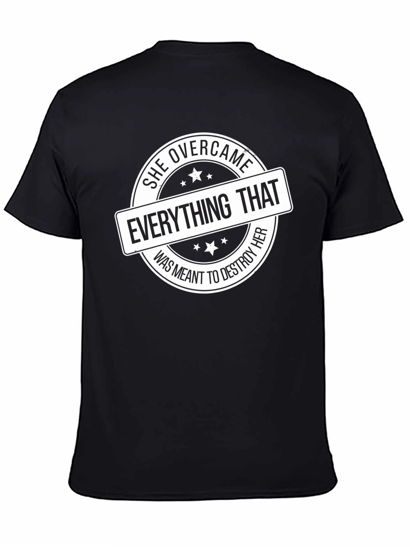 Black Empowered Woman T-Shirt - She Overcame Graphic Tee view 4