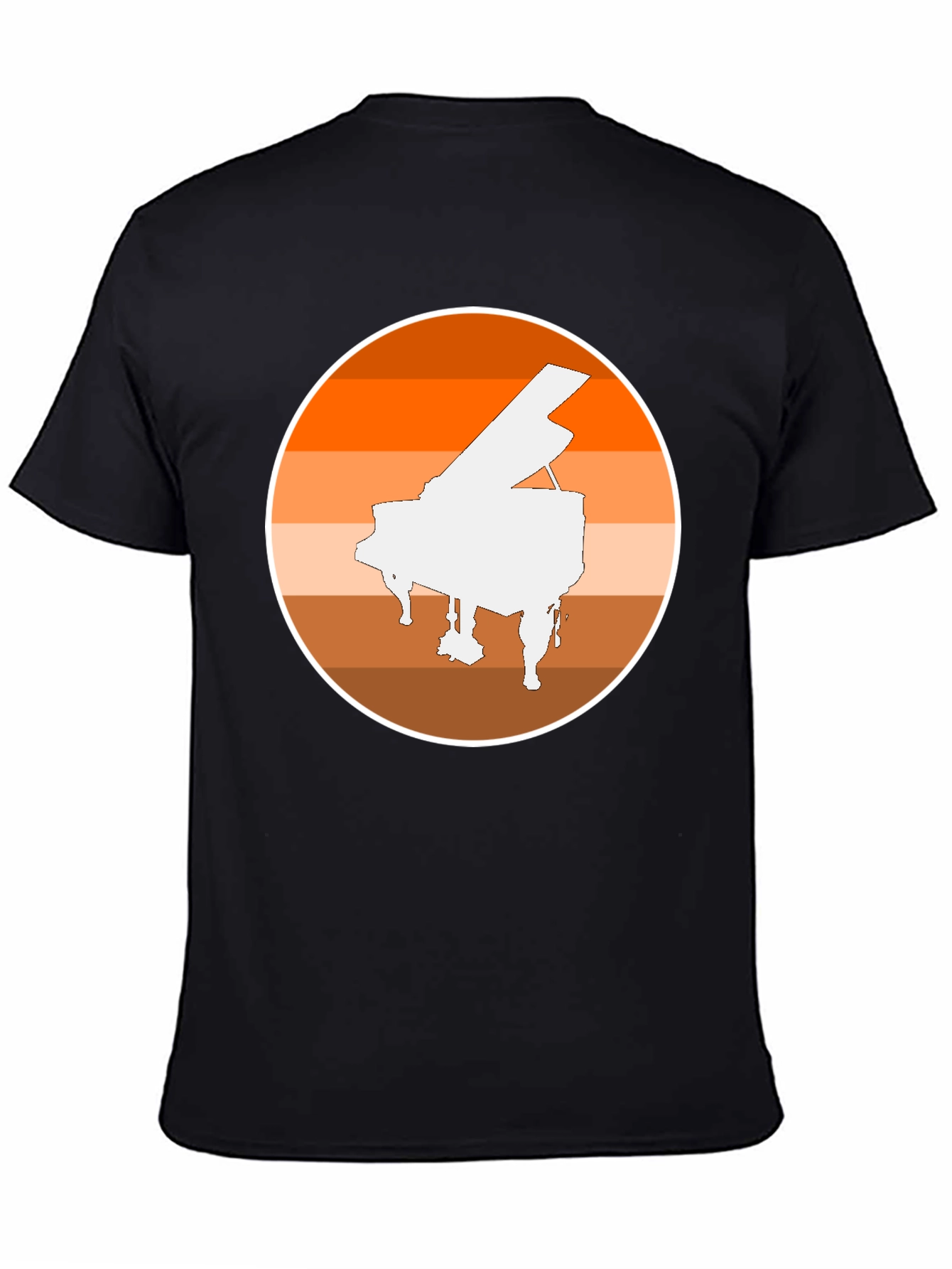 Black Piano Sunset Graphic Tee - Musician Style view 4