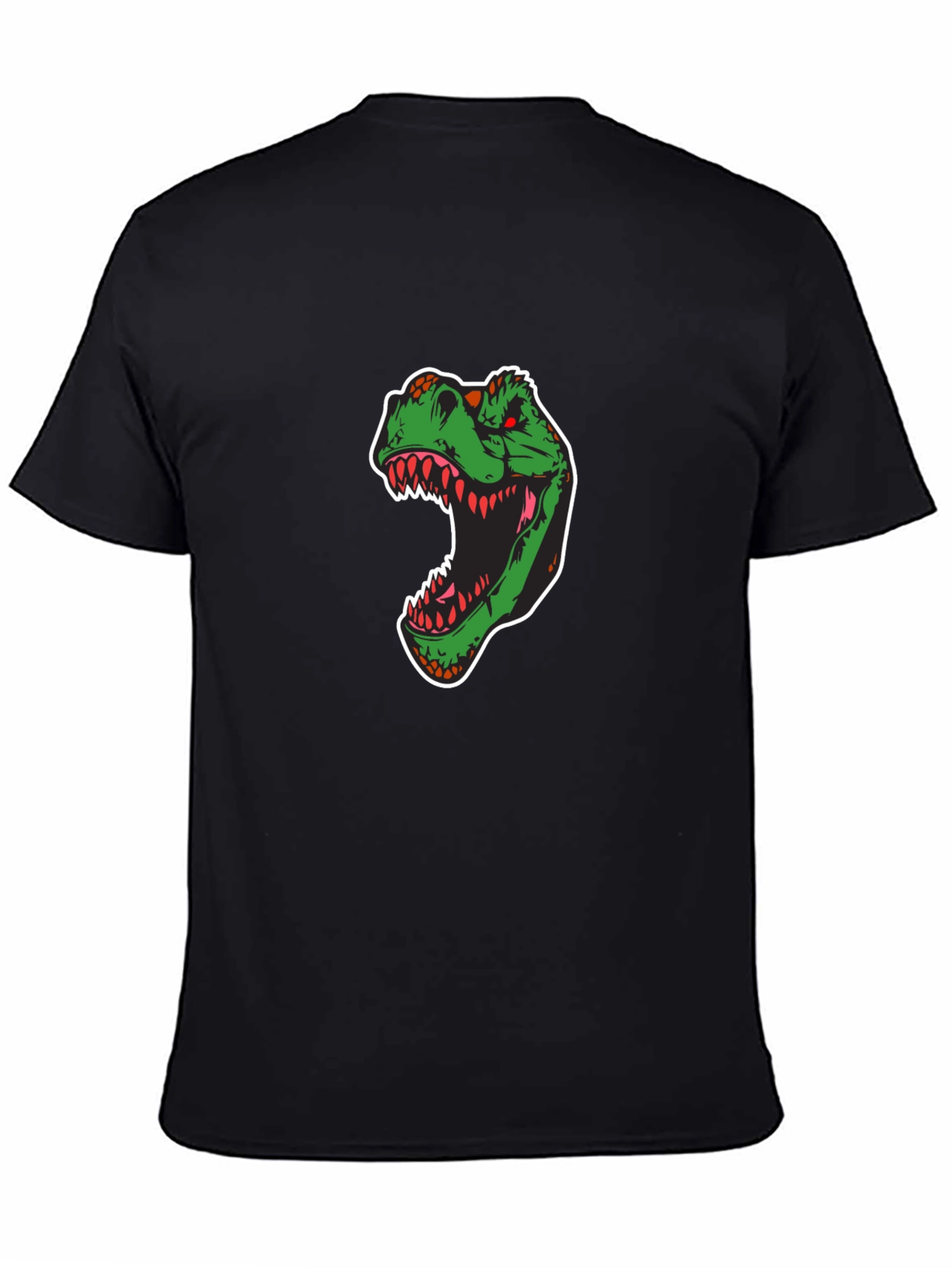Black Dinosaur Graphic Tee - T-Rex Design view 4