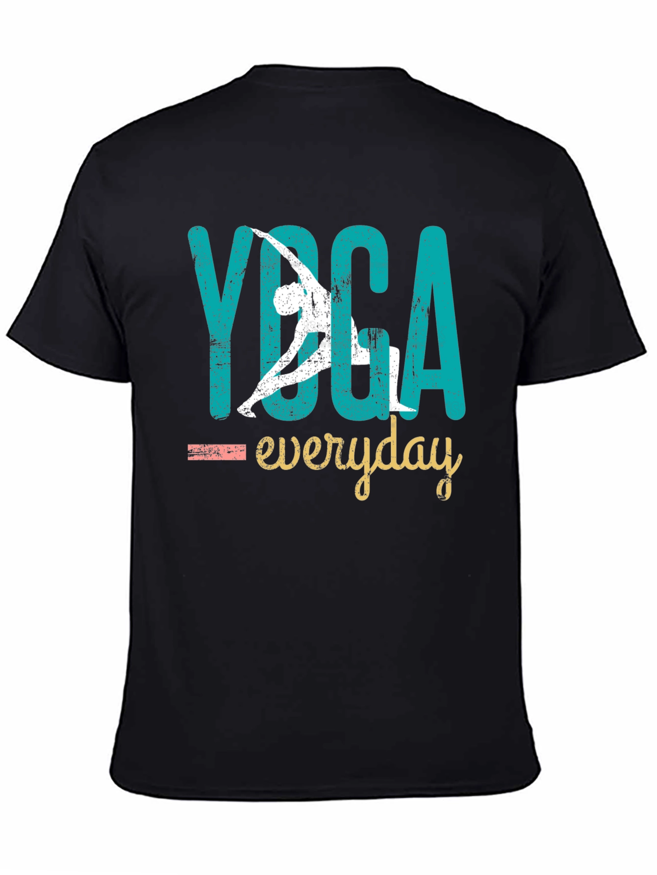 Black Yoga Everyday Graphic Tee - Black view 4