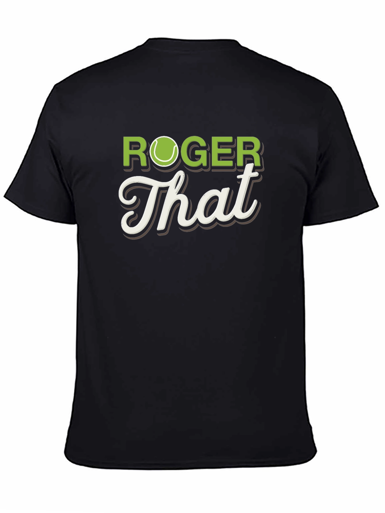 Black Roger That Tennis T-Shirt - Funny Player Tee view 4