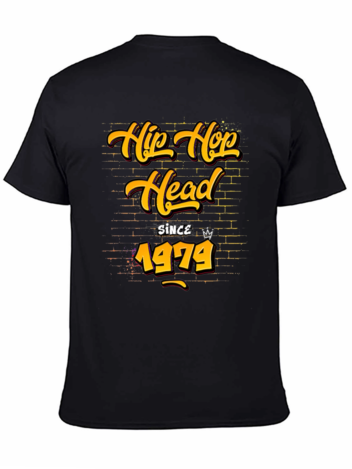 Black Hip Hop Head Since 1979 T-Shirt view 4