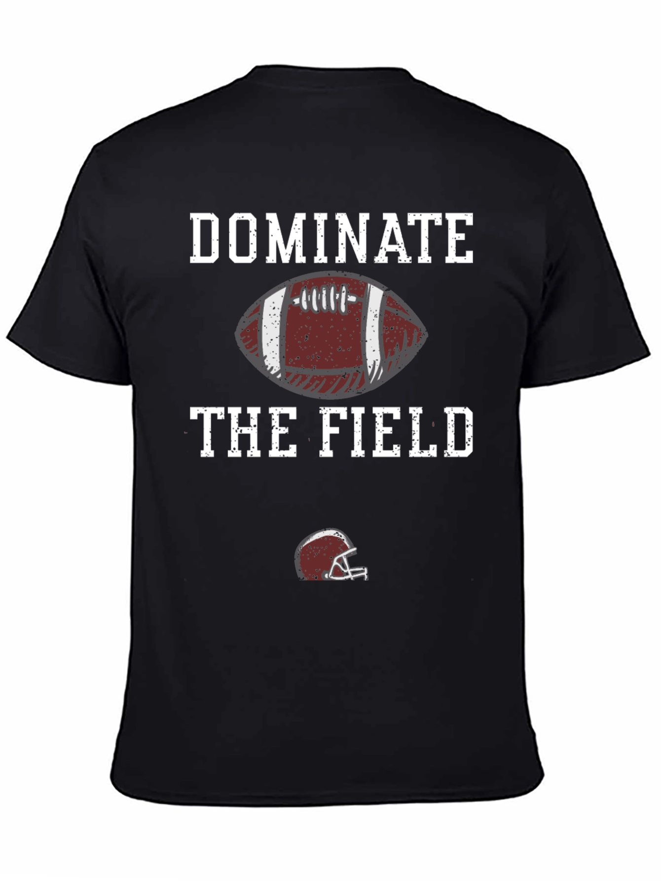 Black Dominate the Field Football T-Shirt view 4