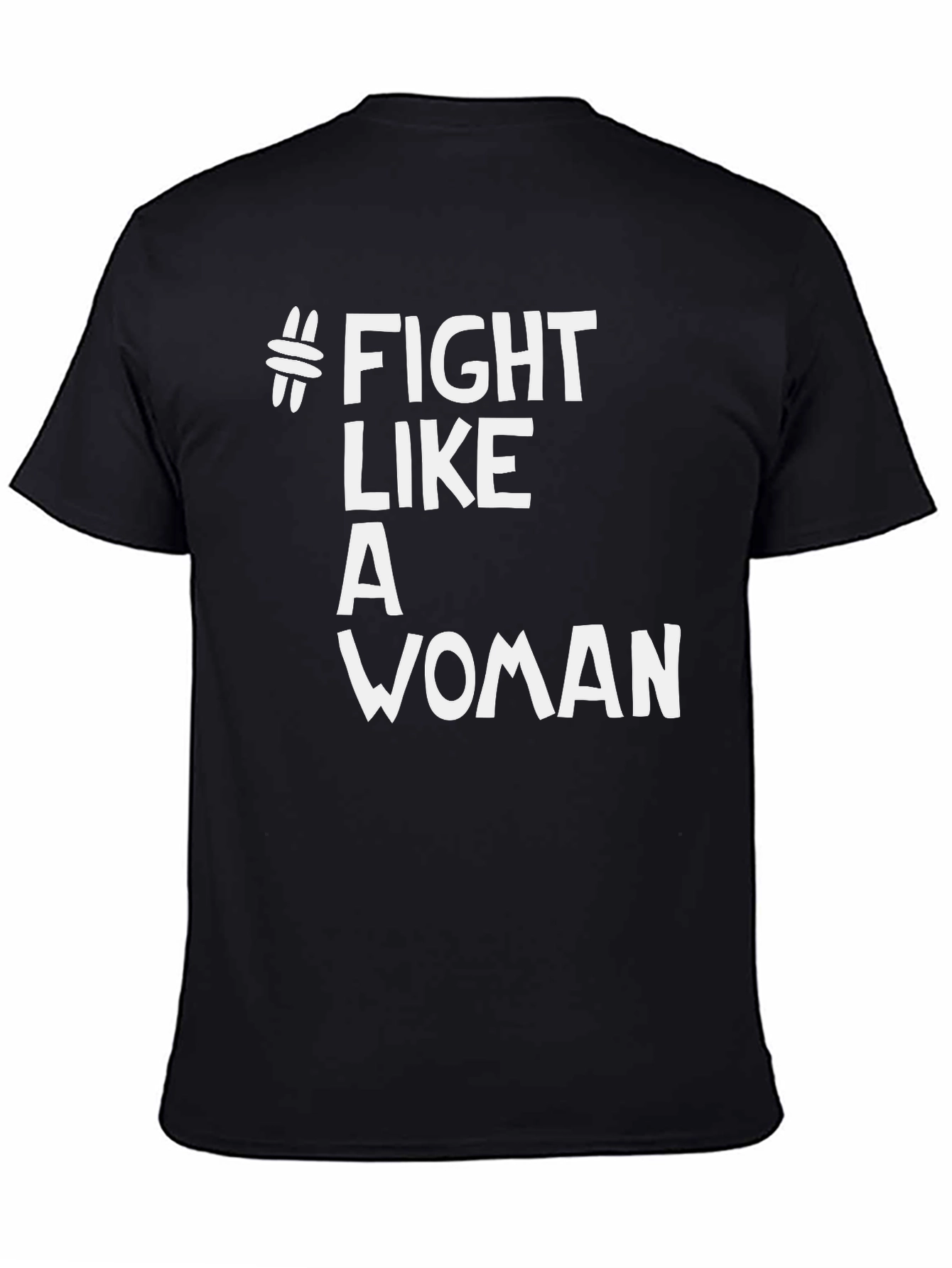 Black Fight Like A Woman T-Shirt view 4
