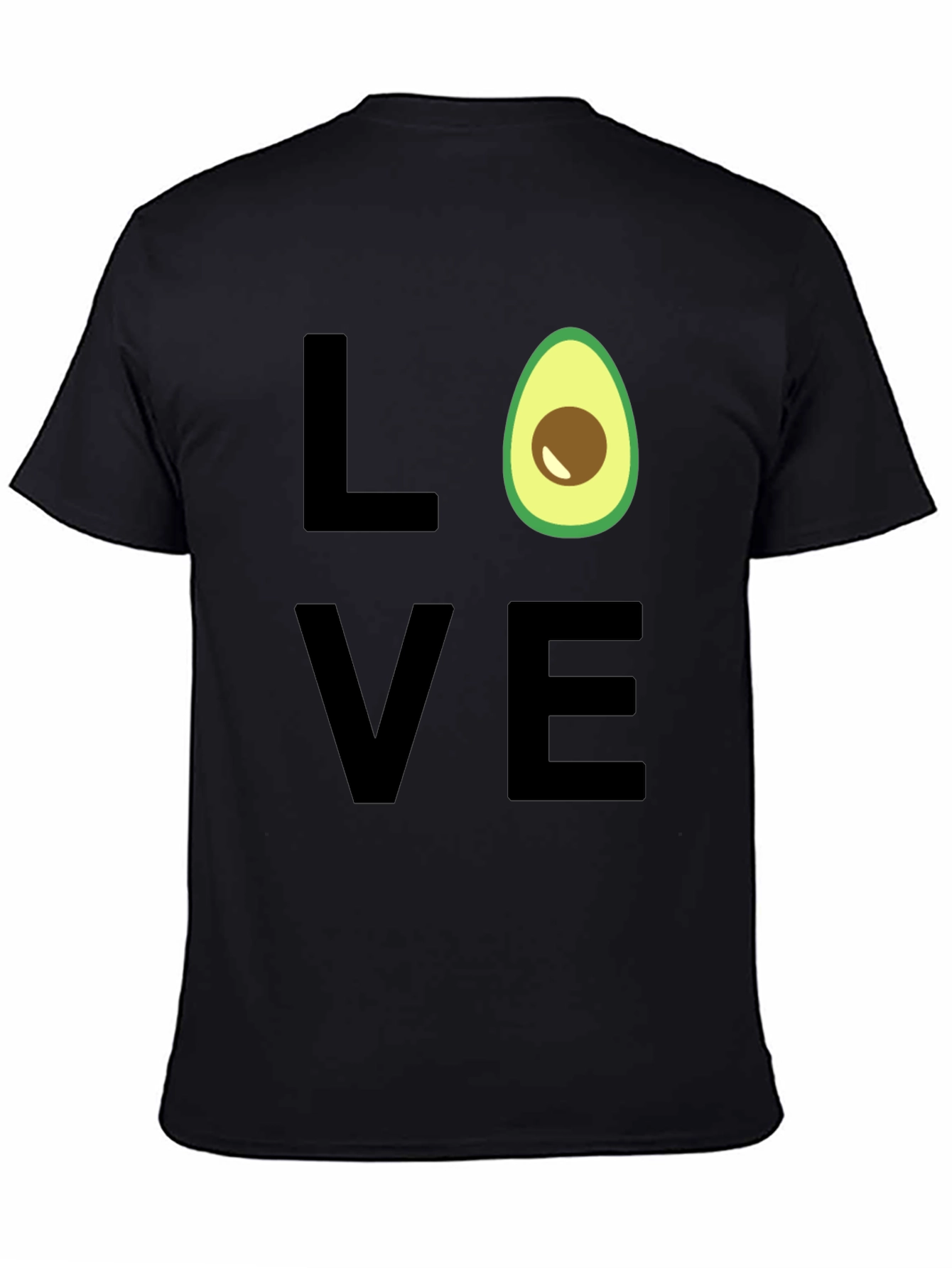 Black Avocado Love Graphic Tee - Trendy Casual Shirt view 4