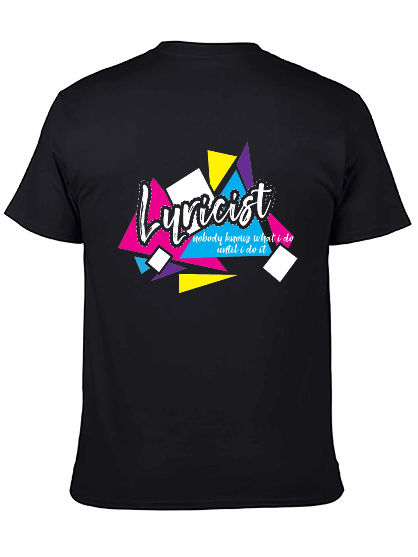 Lyricist Graphic Tee - Nobody Knows What I Do Black T-Shirt - 4