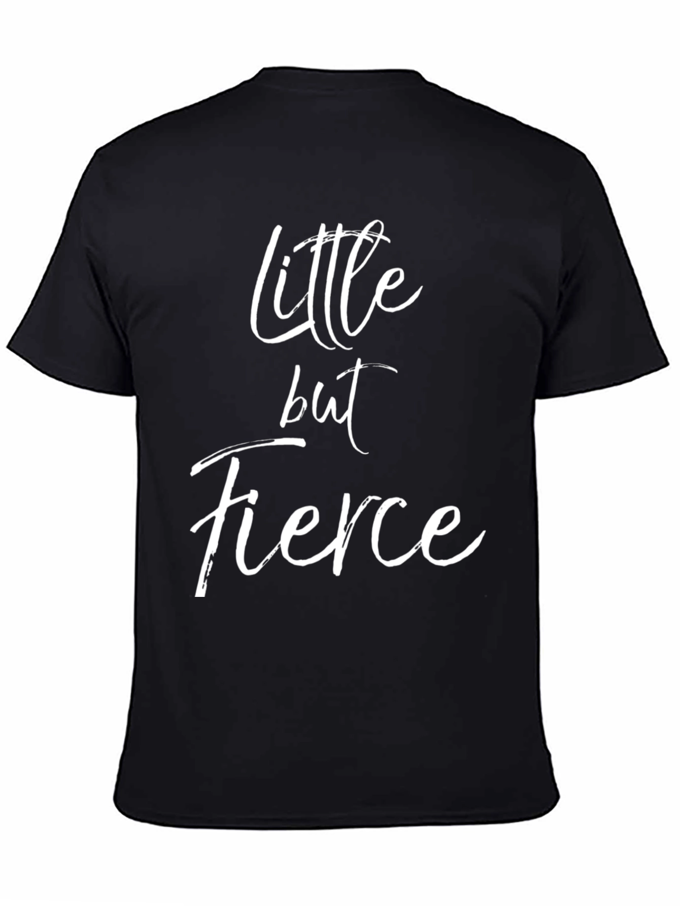 Black Little But Fierce Graphic Tee - Black view 4