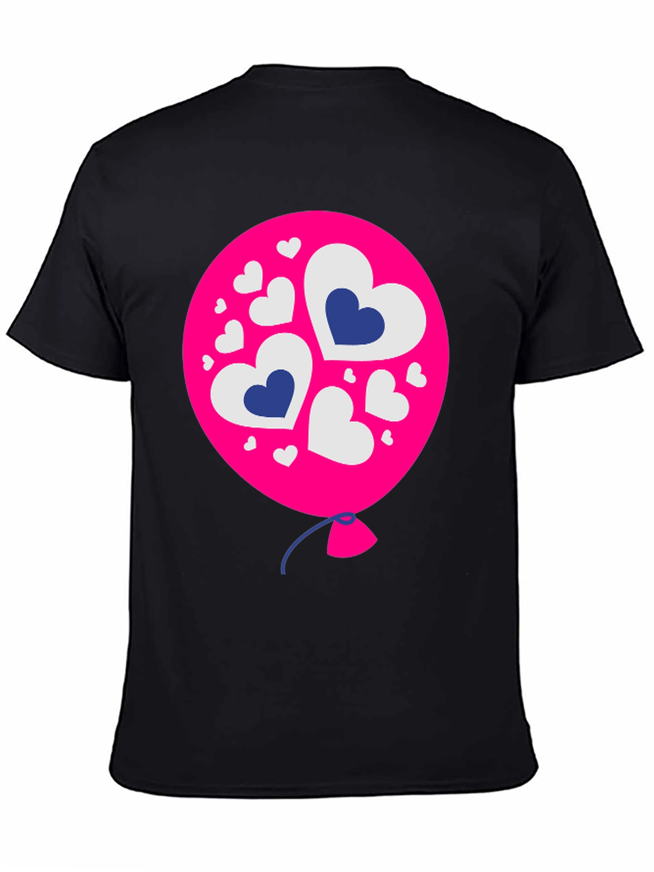 Heart Balloon Graphic Tee - Black - 4
