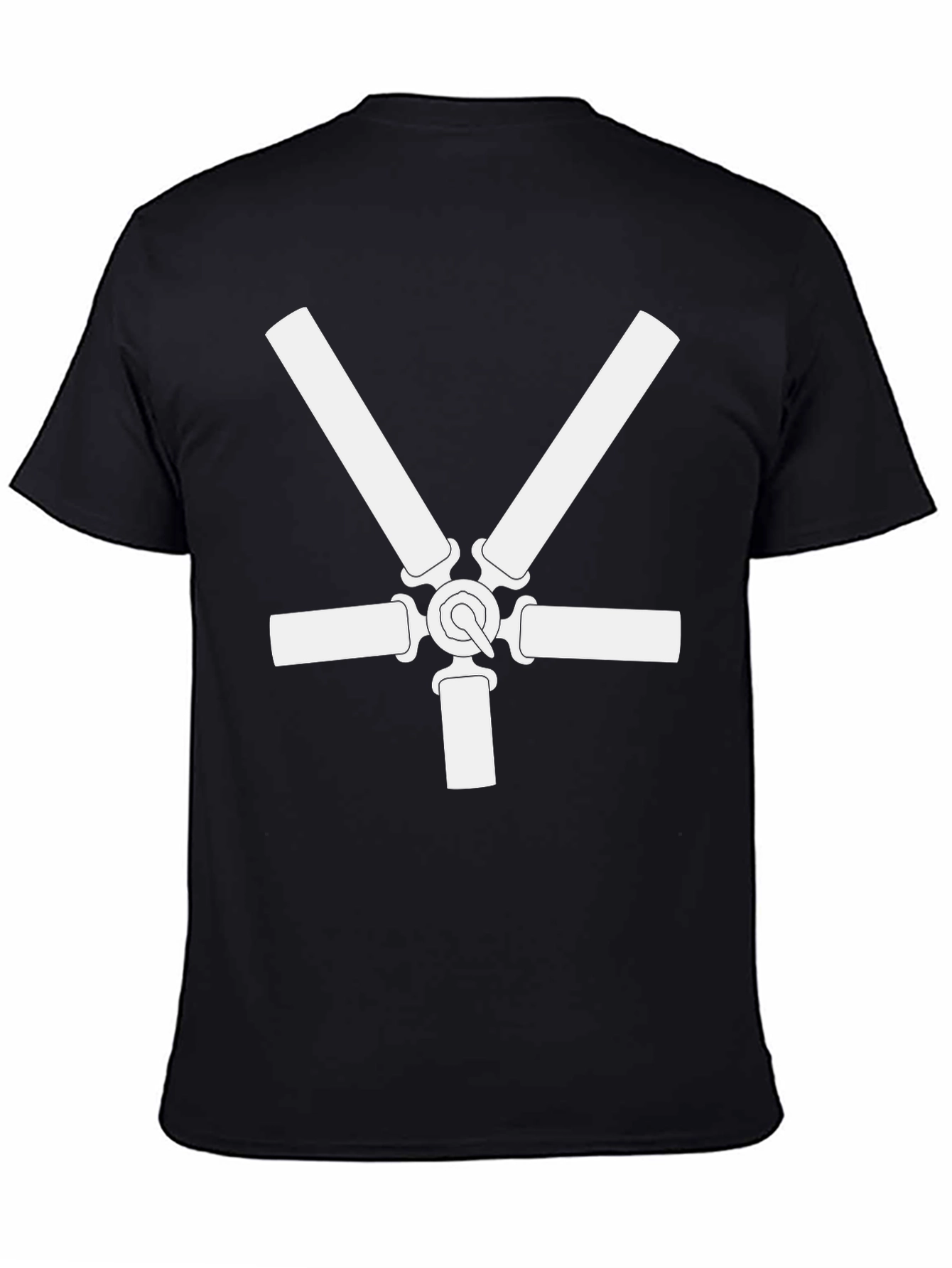 Black Fan Blade Graphic Tee - Cool Casual Style view 4