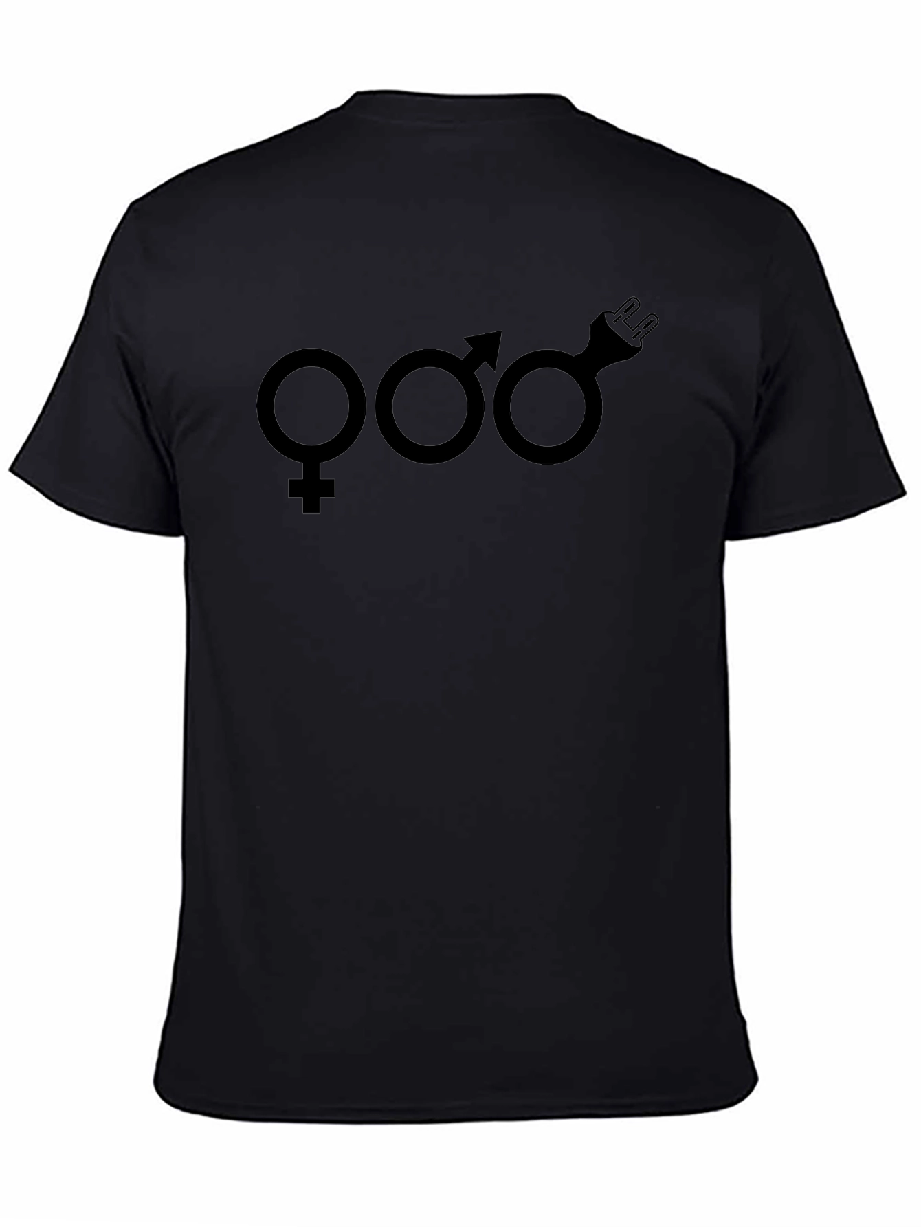 Black Gender & Energy T-Shirt - Dark Humor Tee view 4