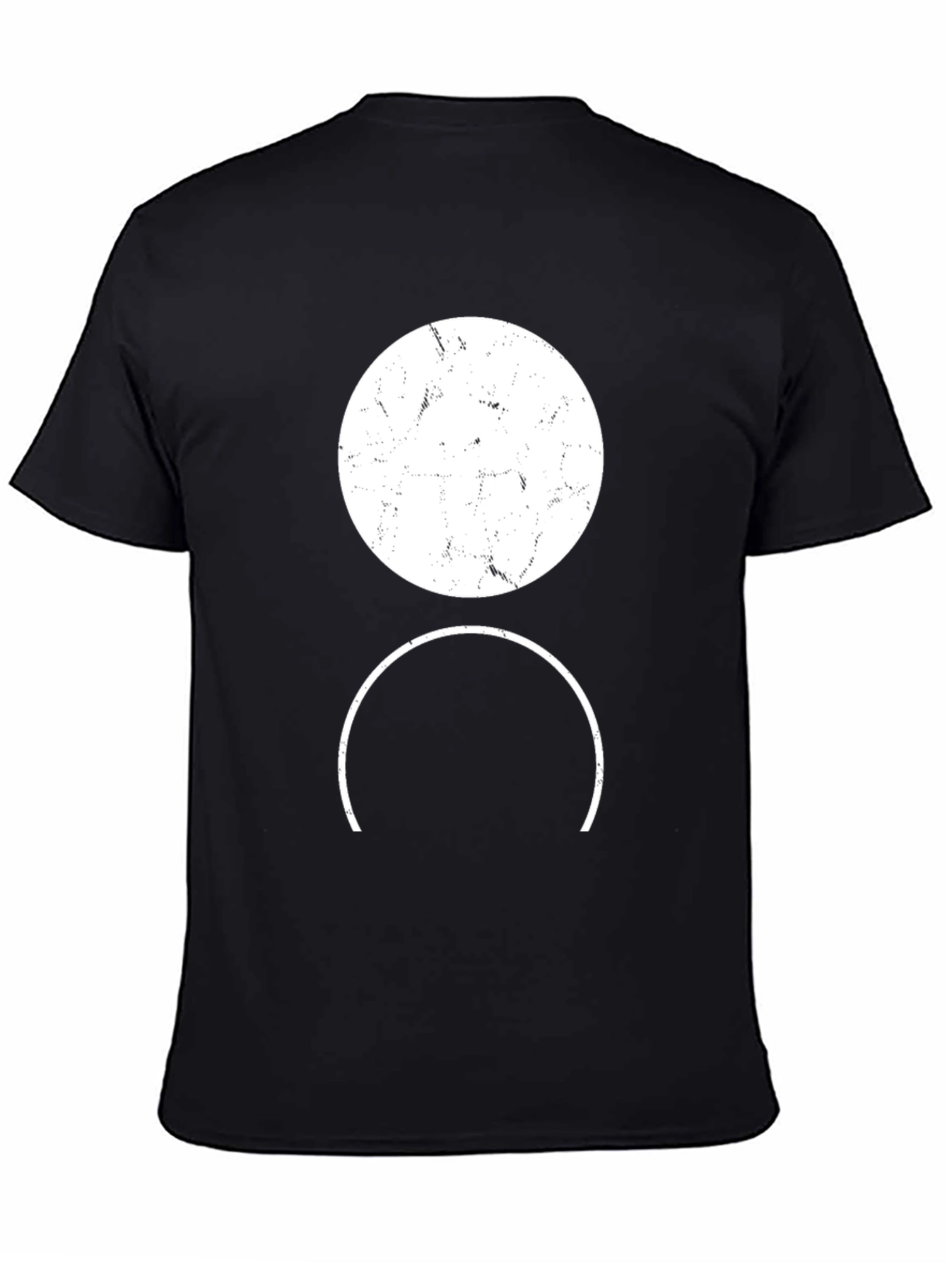 Black Abstract Graphic Tee - Black view 4