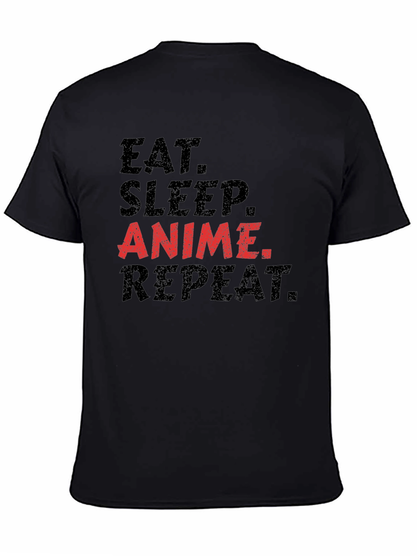 Eat Sleep Anime Repeat T-Shirt - Black Cotton Tee - 4
