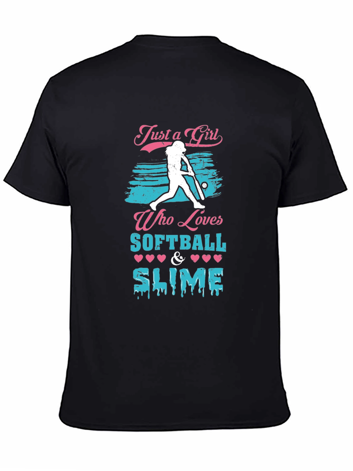 Black Softball & Slime Graphic Tee view 4