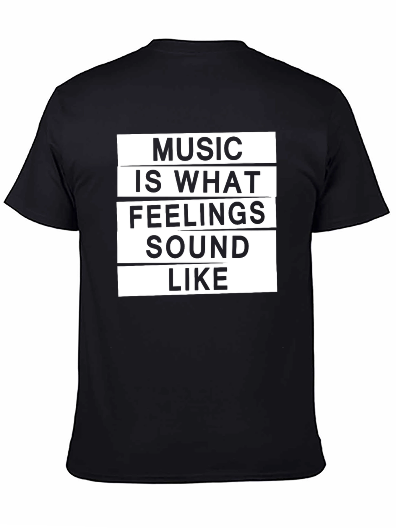 Black Music is What Feelings Sound Like Graphic T-Shirt view 4