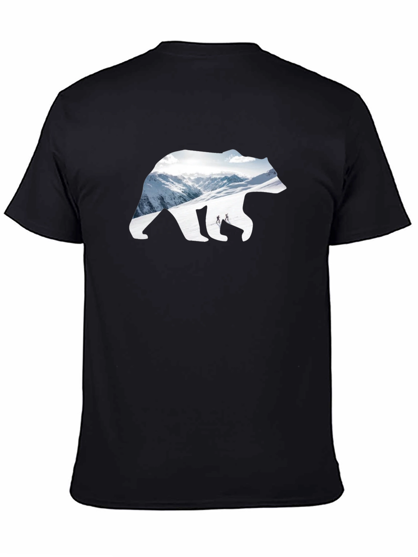 Black Bear Mountain Graphic Tee - Black Cotton Blend view 4