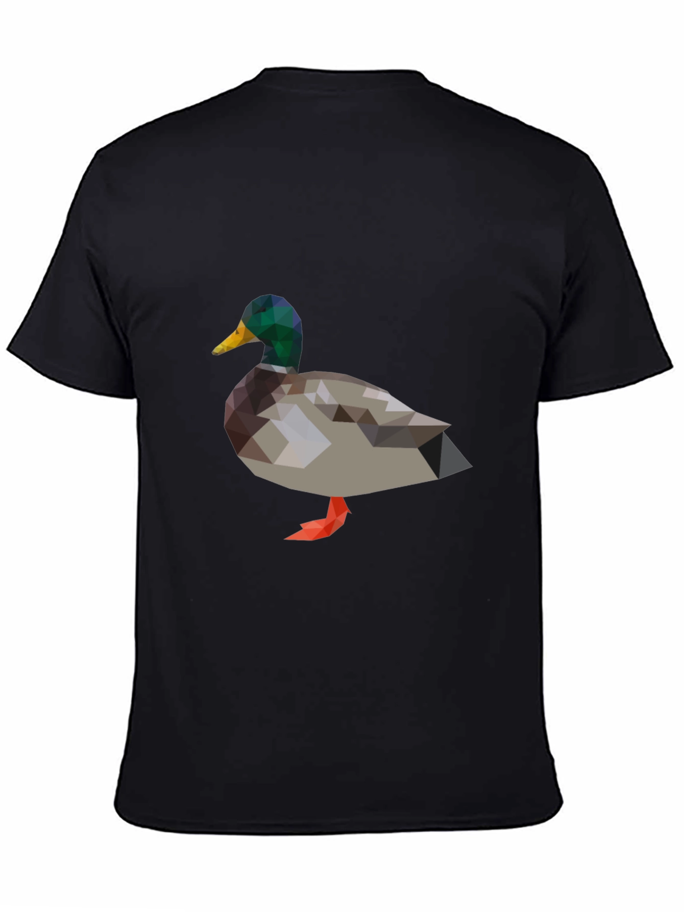 Black Geometric Duck Graphic T-Shirt view 4