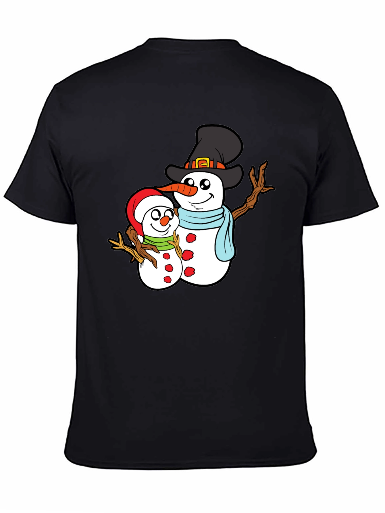 Snowman Family Graphic T-Shirt - 4