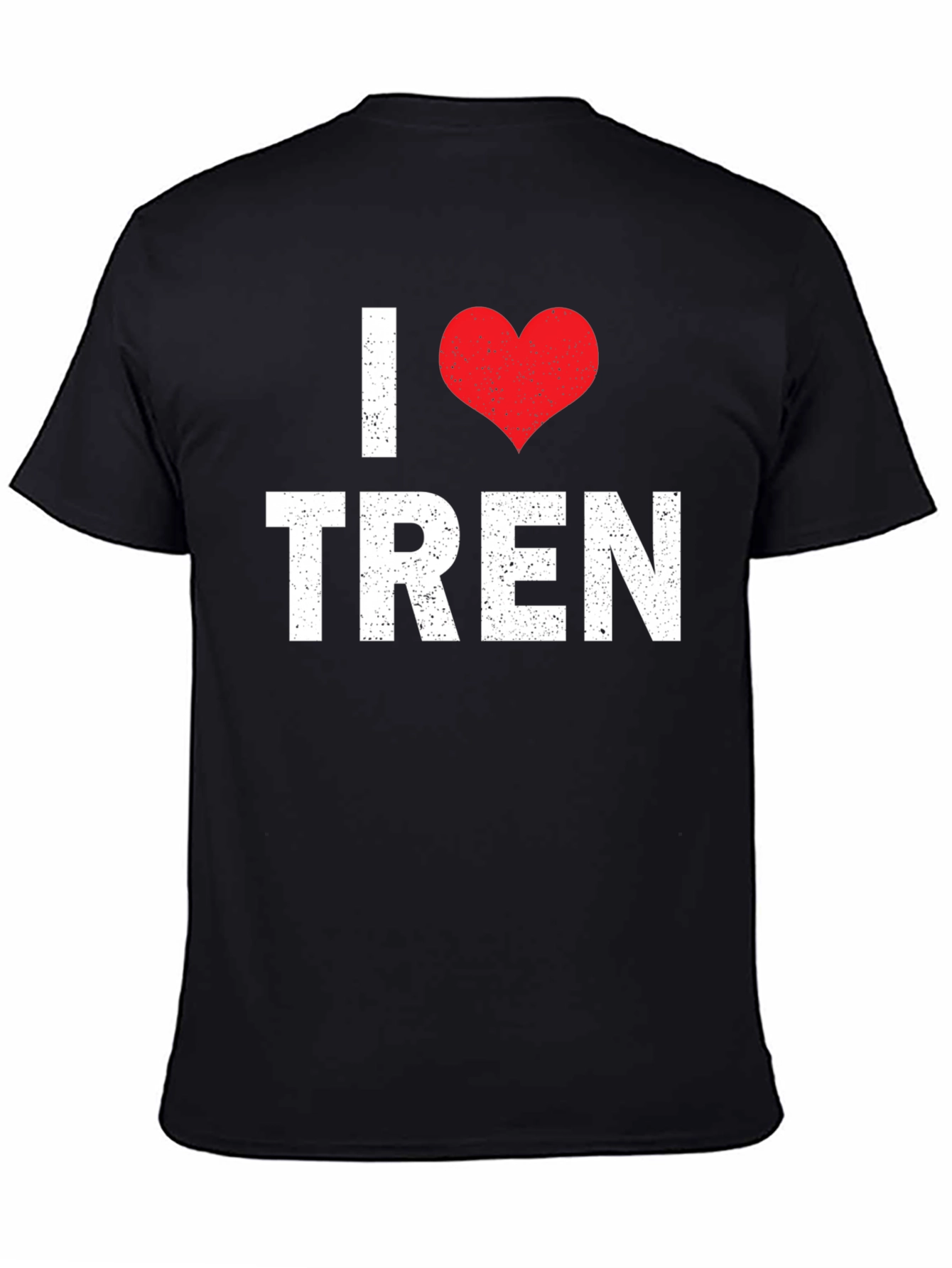 Black I Love Tren Graphic T-Shirt view 4