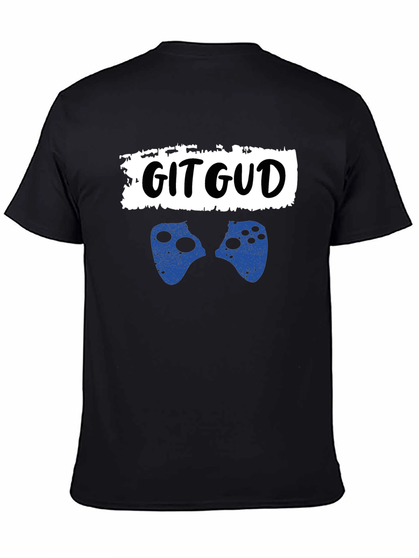 Black Git Gud Gamer T-Shirt - Black Cotton Graphic Tee view 4