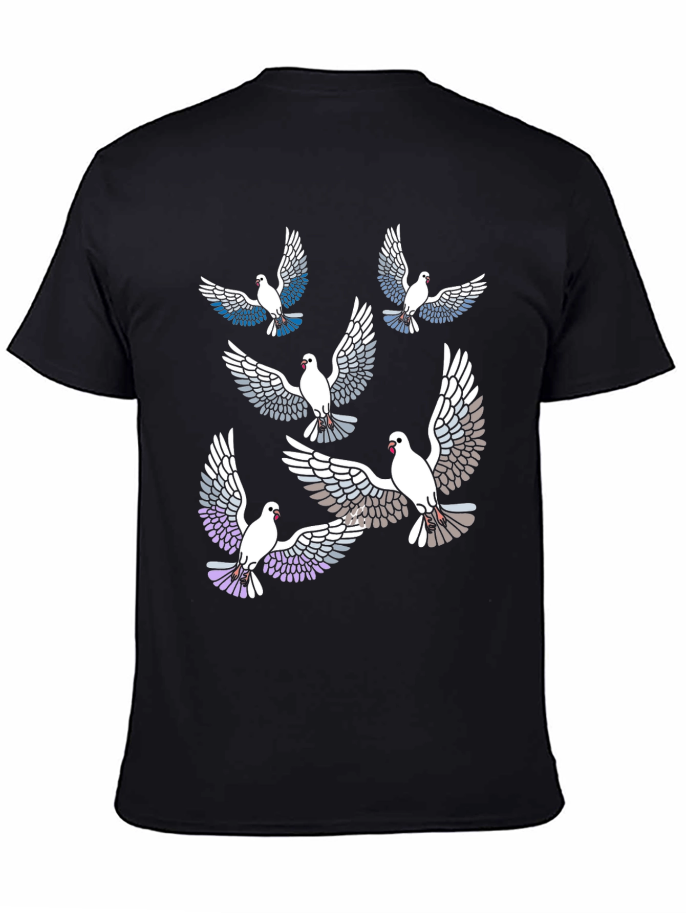 Black Dove Print T-Shirt view 4