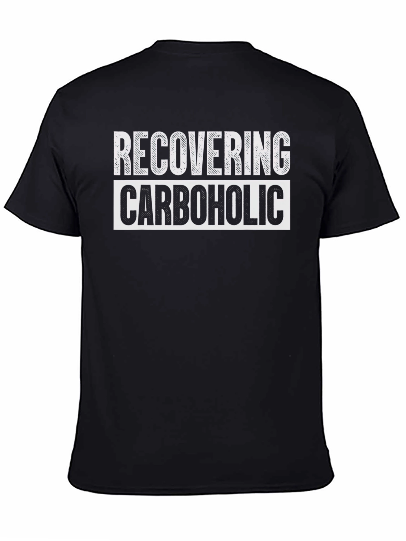 Black Recovering Carboholic Graphic Tee - Unisex view 4