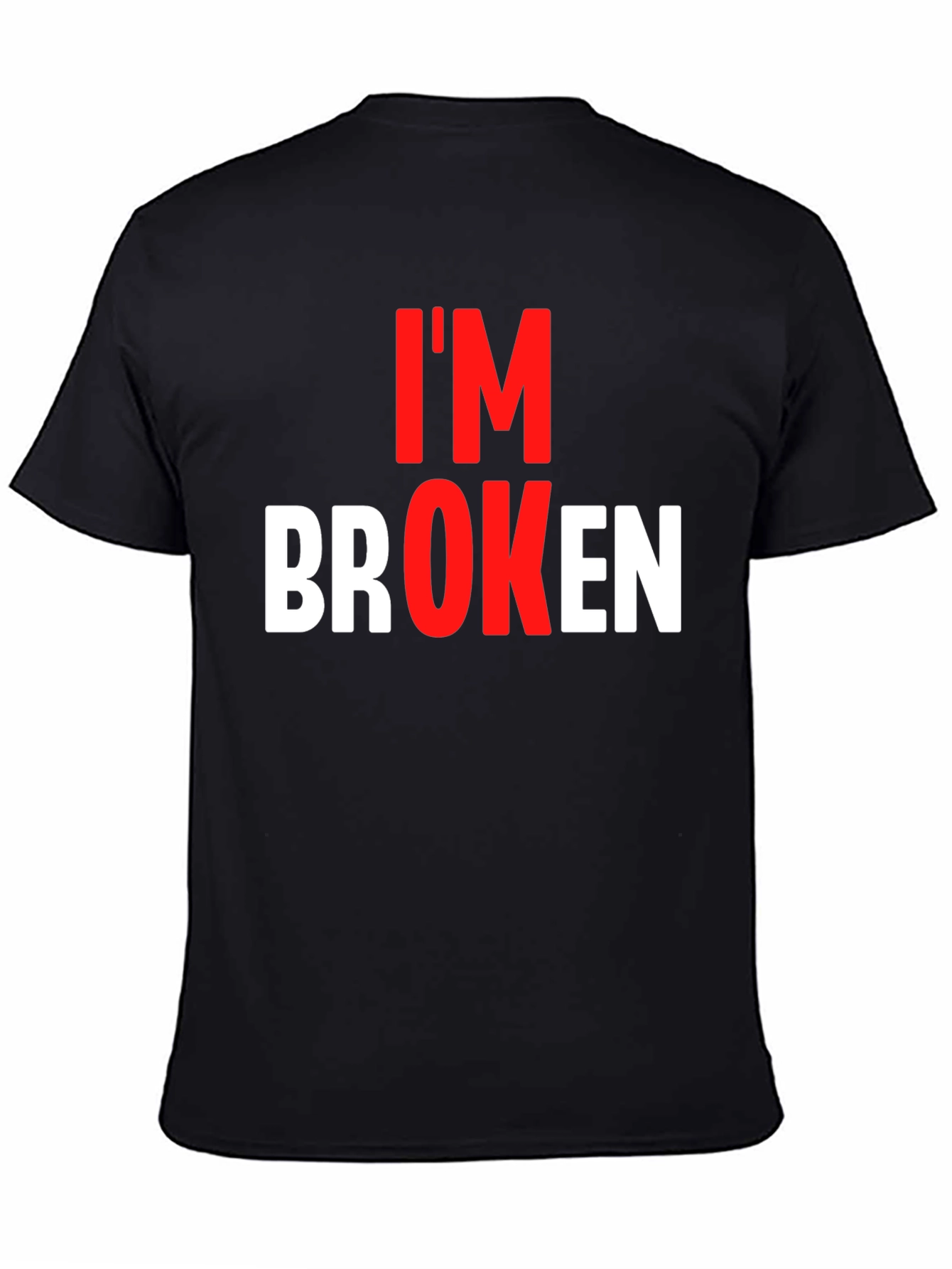 Black I'm Broken Graphic Tee - Black T-Shirt view 4