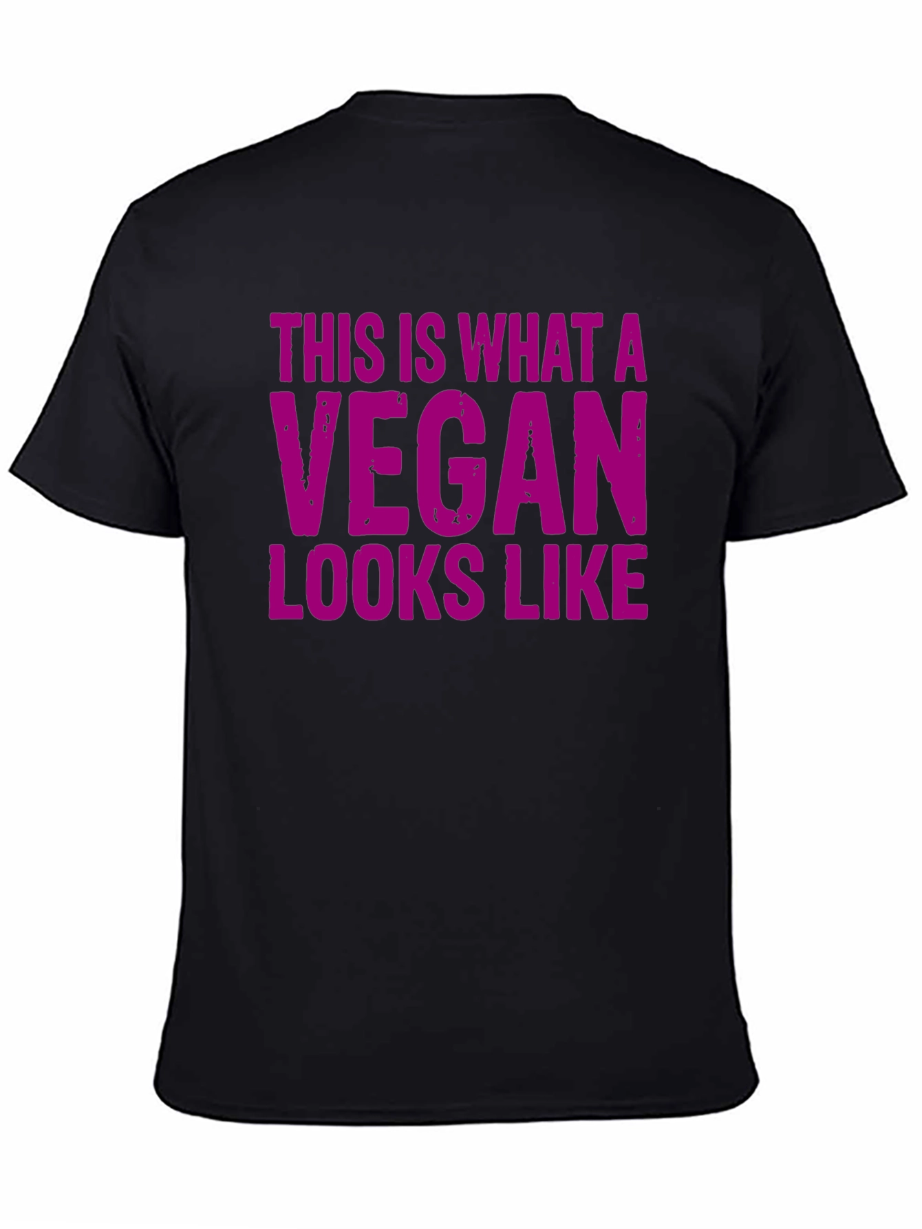 Black Vegan Statement T-Shirt - This is What a Vegan Looks Like view 4