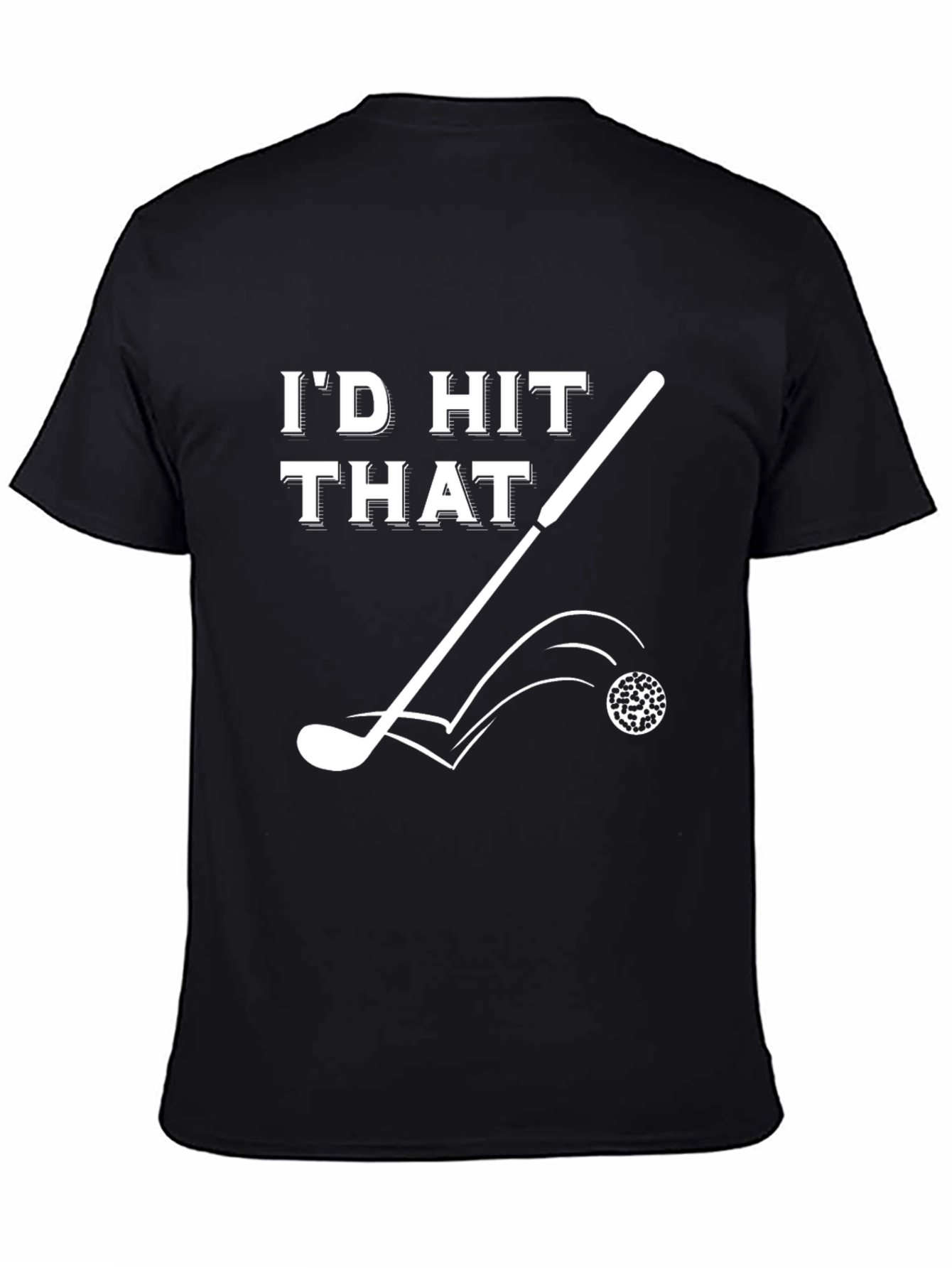 Black I'd Hit That Golf T-Shirt, Black view 4