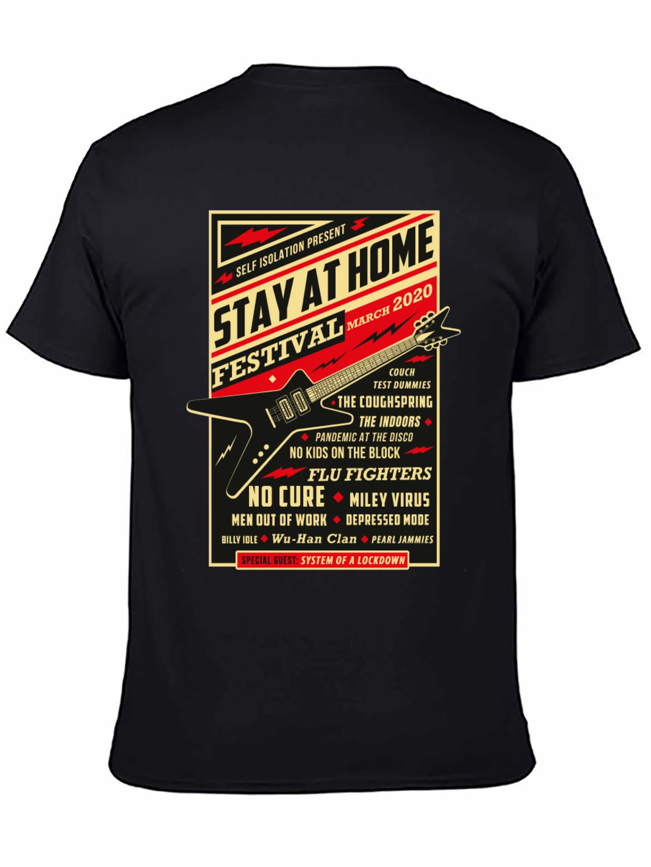 Black Stay At Home Festival 2020 Black Graphic T-Shirt view 4