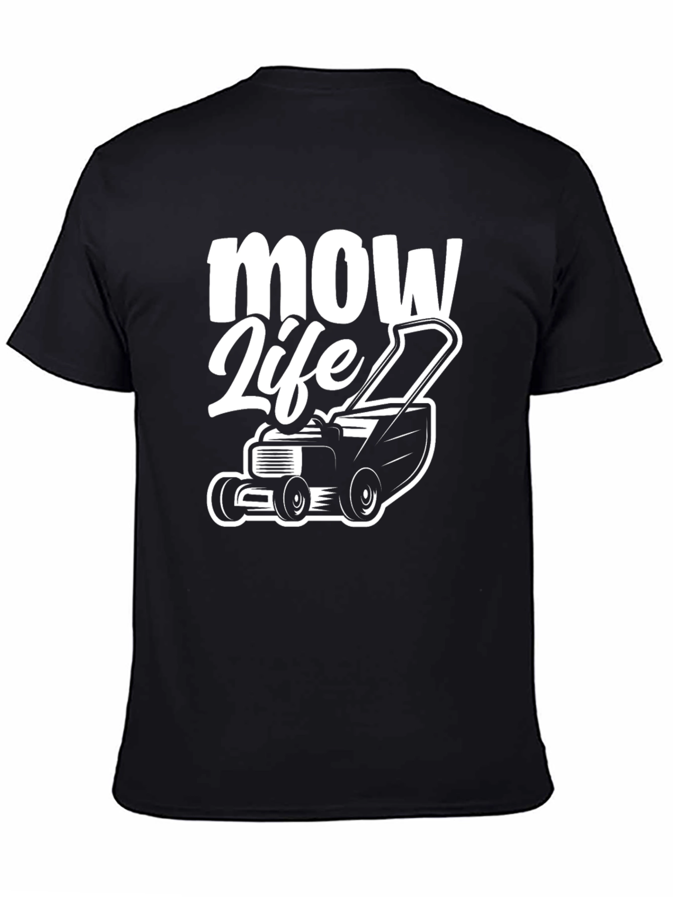 Black Mow Life Graphic Tee - Lawn Care T-Shirt view 4
