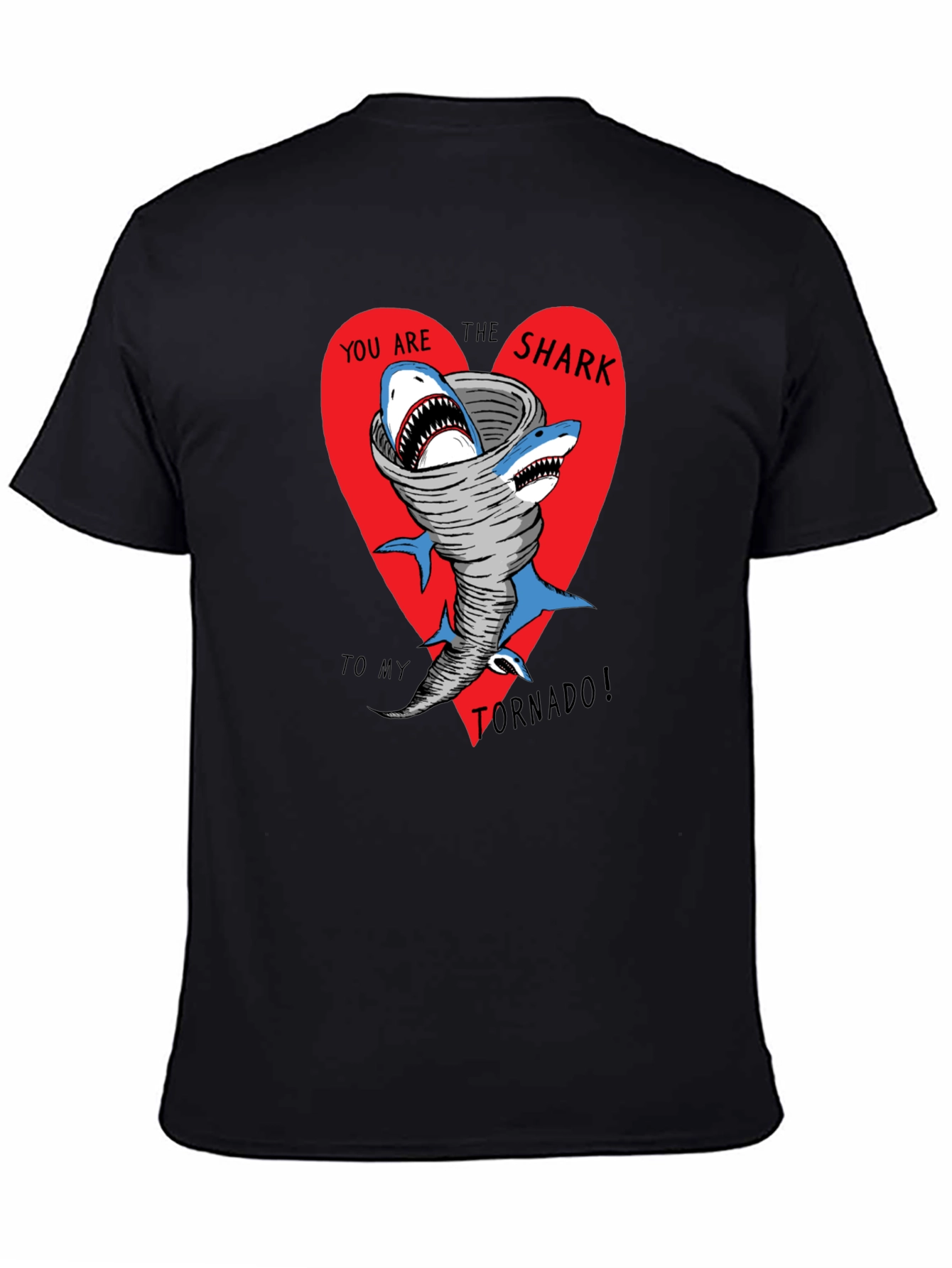 Black Shark Tornado Graphic T-Shirt view 4