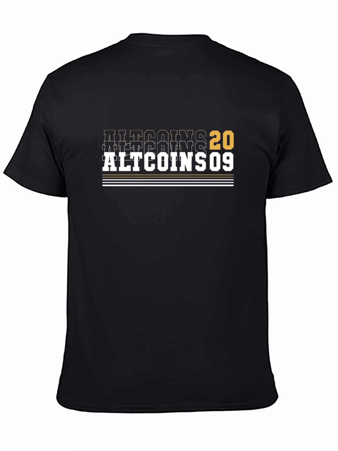 Black Altcoins 2009 T-Shirt - Crypto Enthusiast Tee view 4