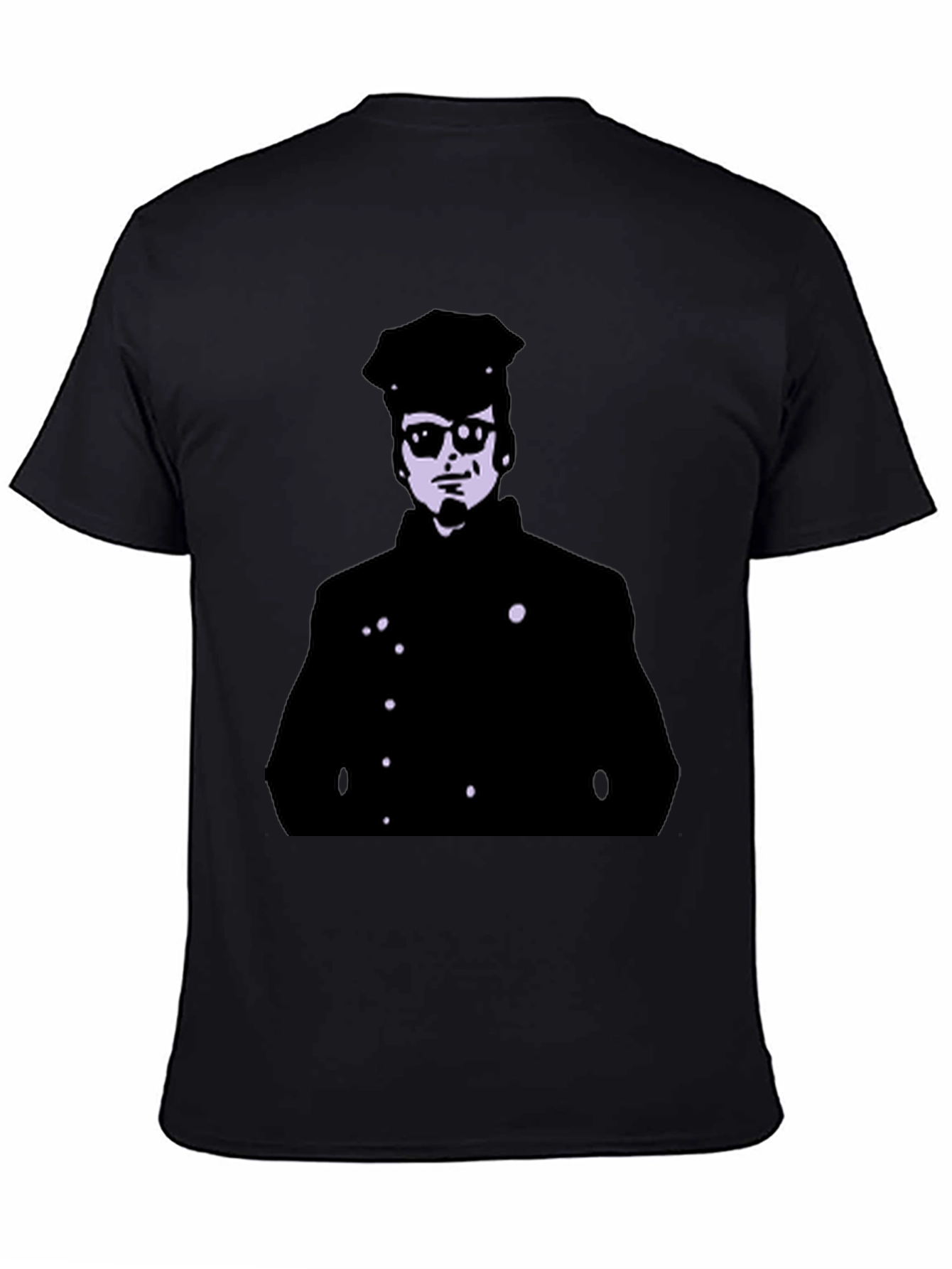 Black Cool Silhouette Graphic Black T-Shirt view 4
