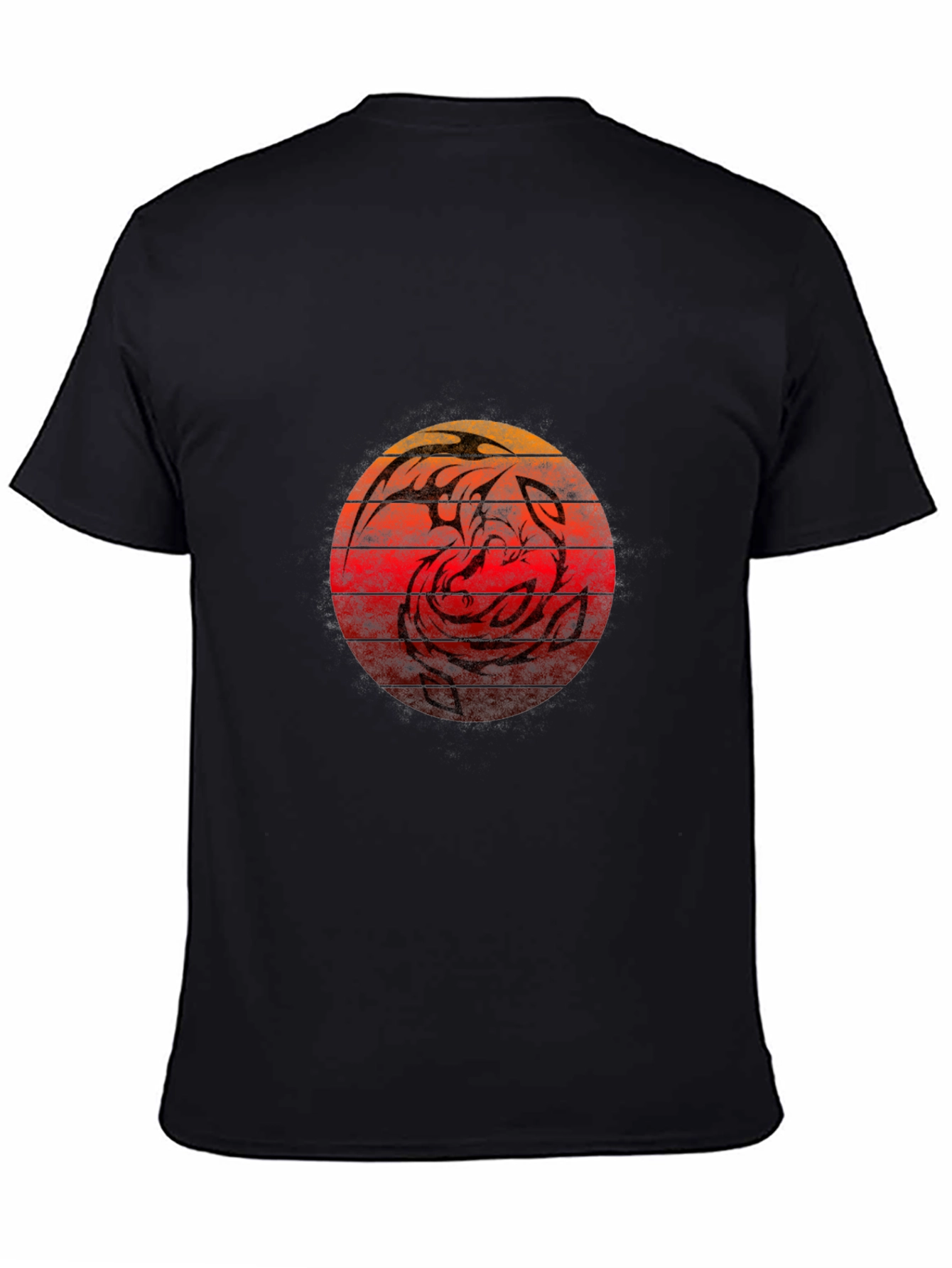 Black Phoenix Sunset Tee - Men's Black Graphic T-Shirt view 4