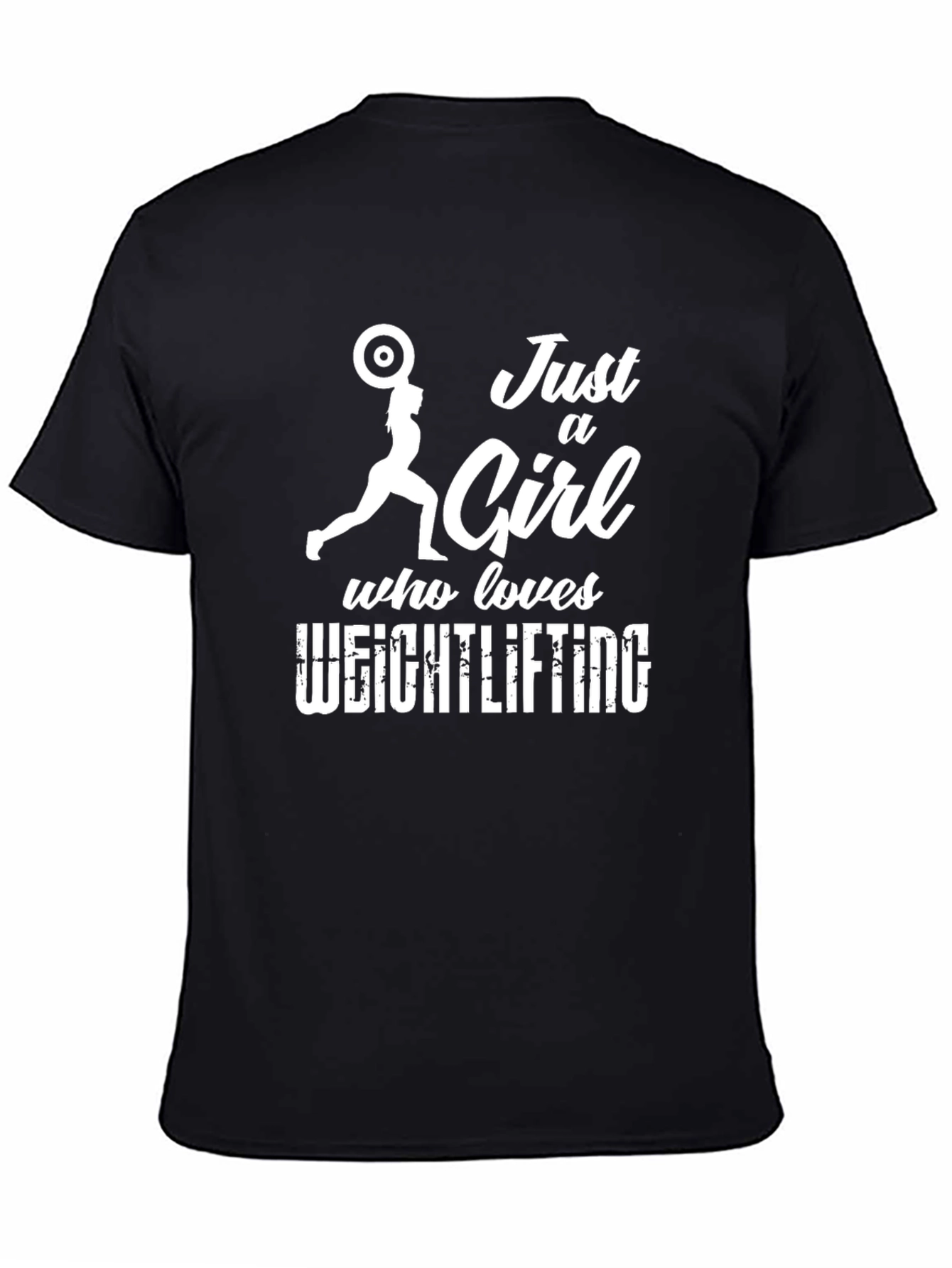 Black Weightlifting Girl's T-Shirt - Fitness Gift view 4