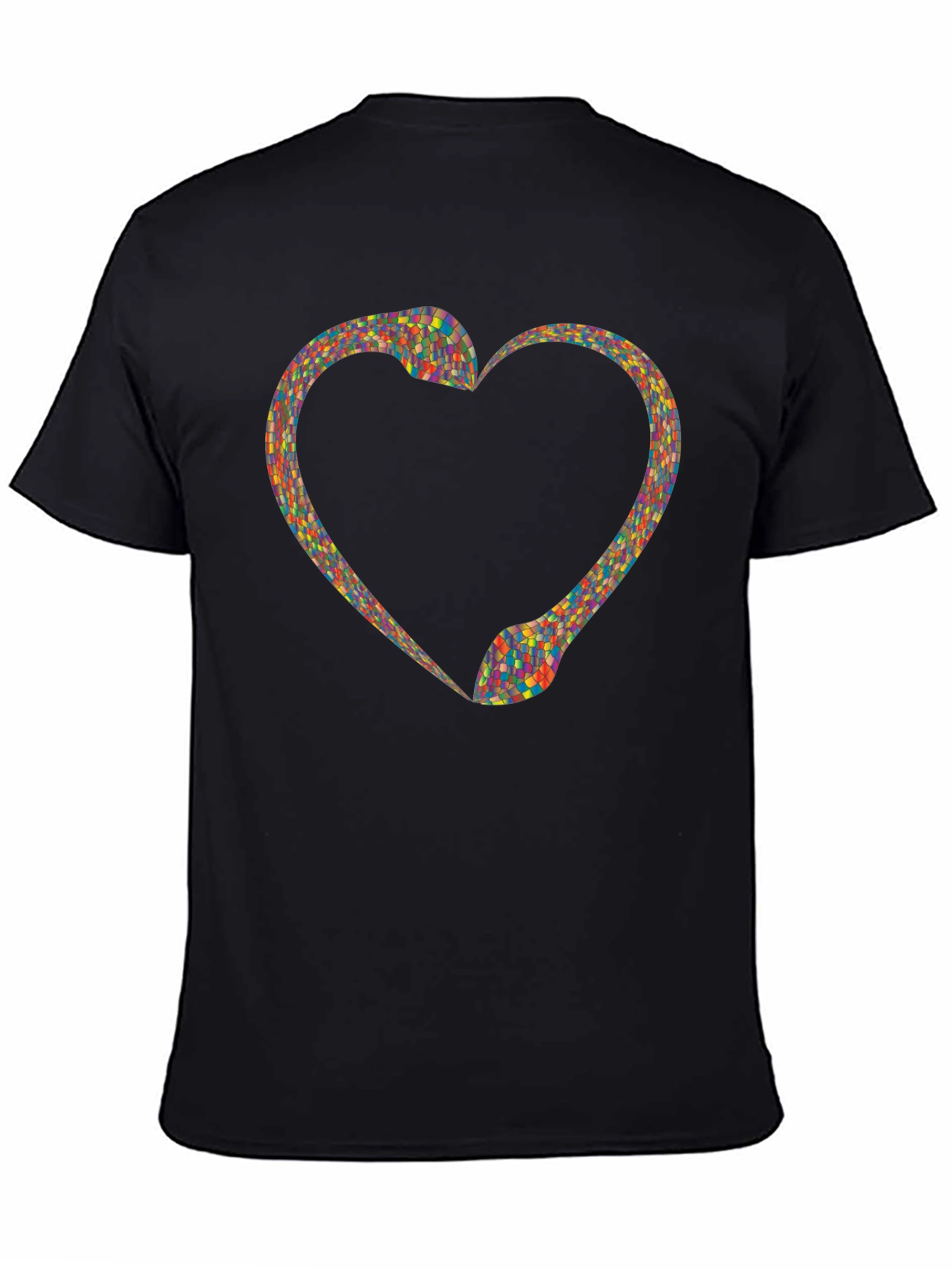 Black Heart Snakes T-Shirt - Black view 4