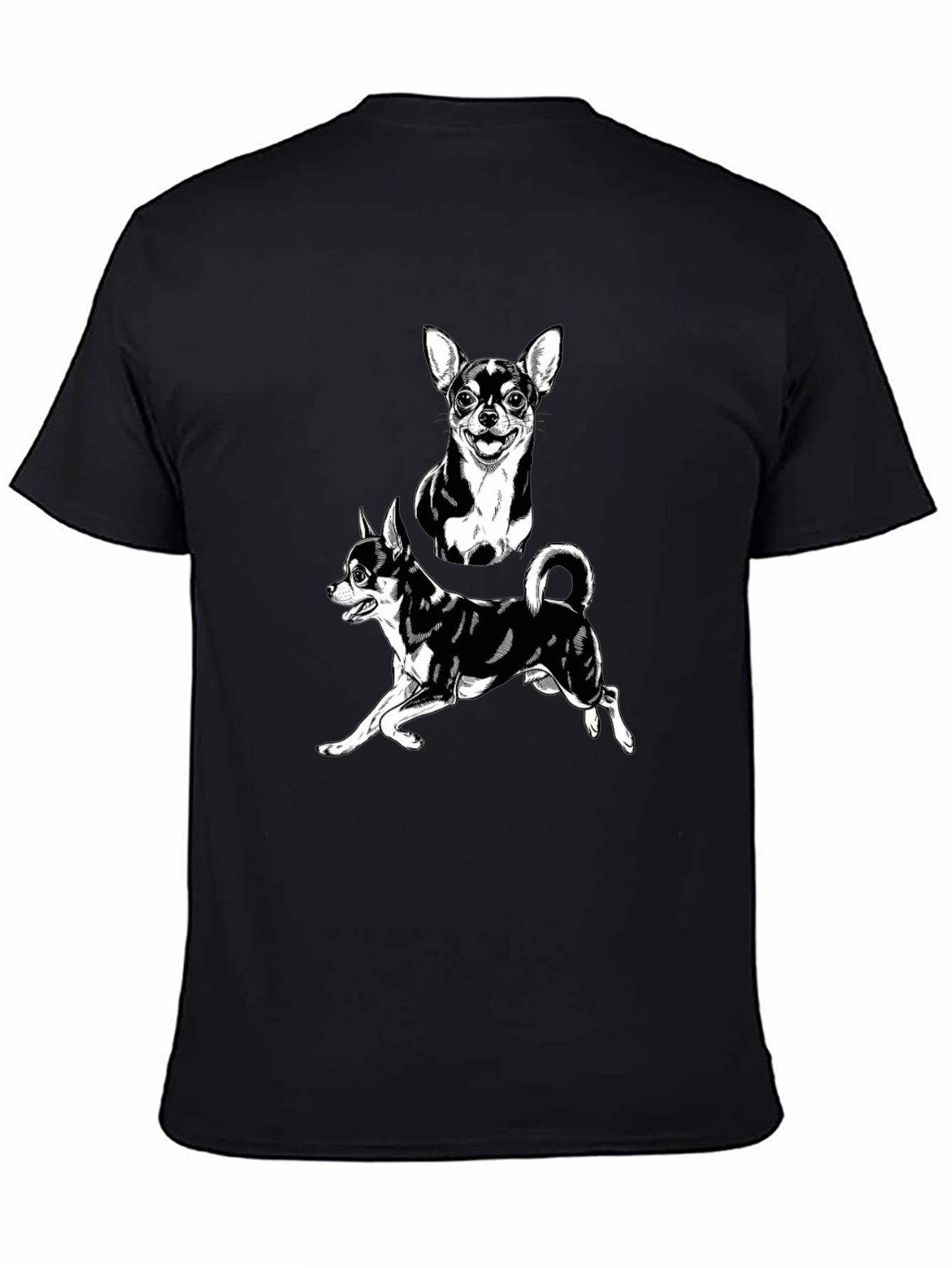 Black Chihuahua Graphic Black T-Shirt | Dog Lover Tee view 4
