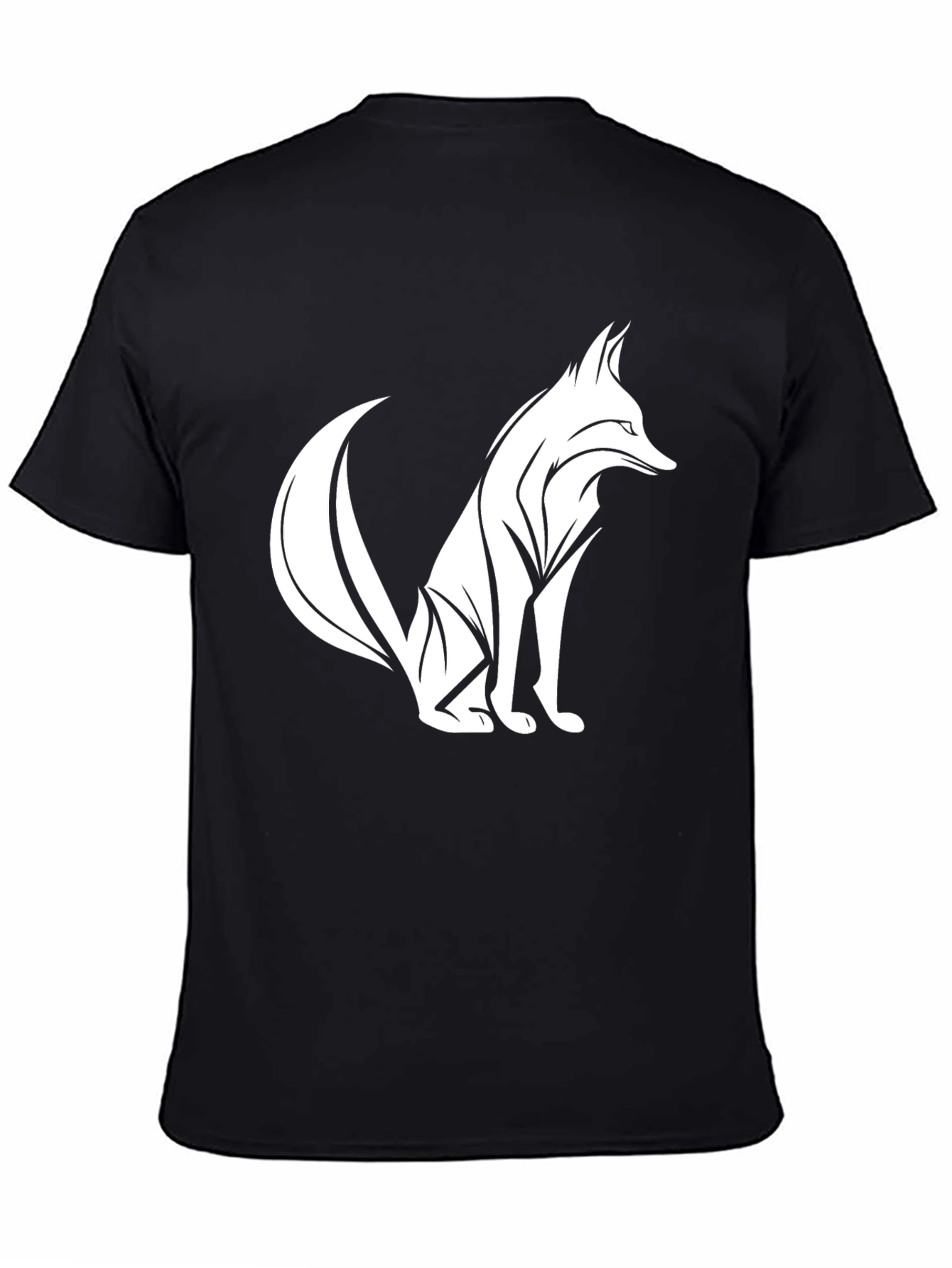 Black Fox Graphic Tee - Stylish Men's Black T-Shirt view 4