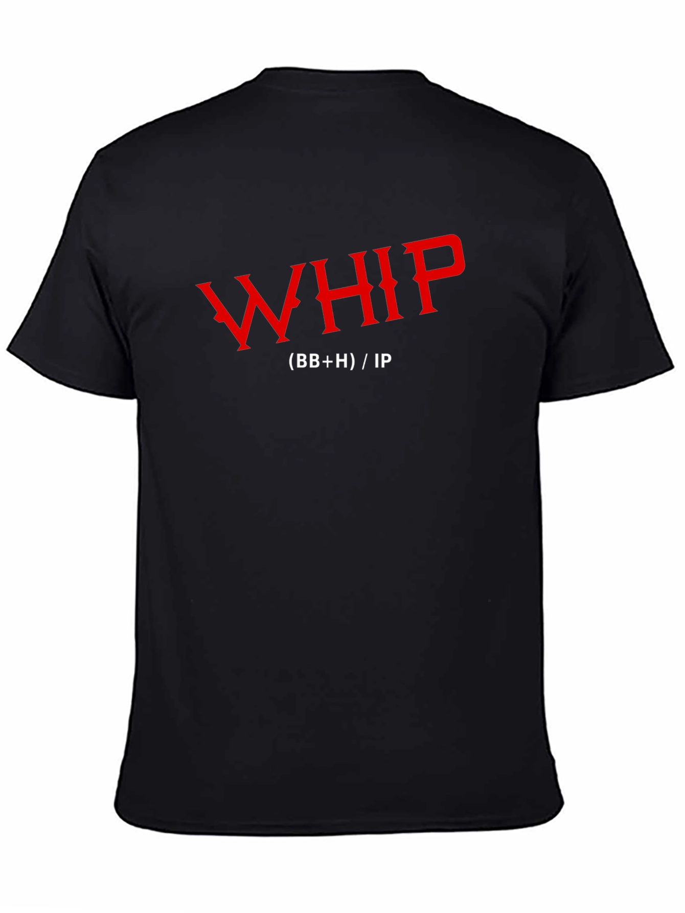 Black Whip Funny Graphic Print Men's Black T-Shirt view 4