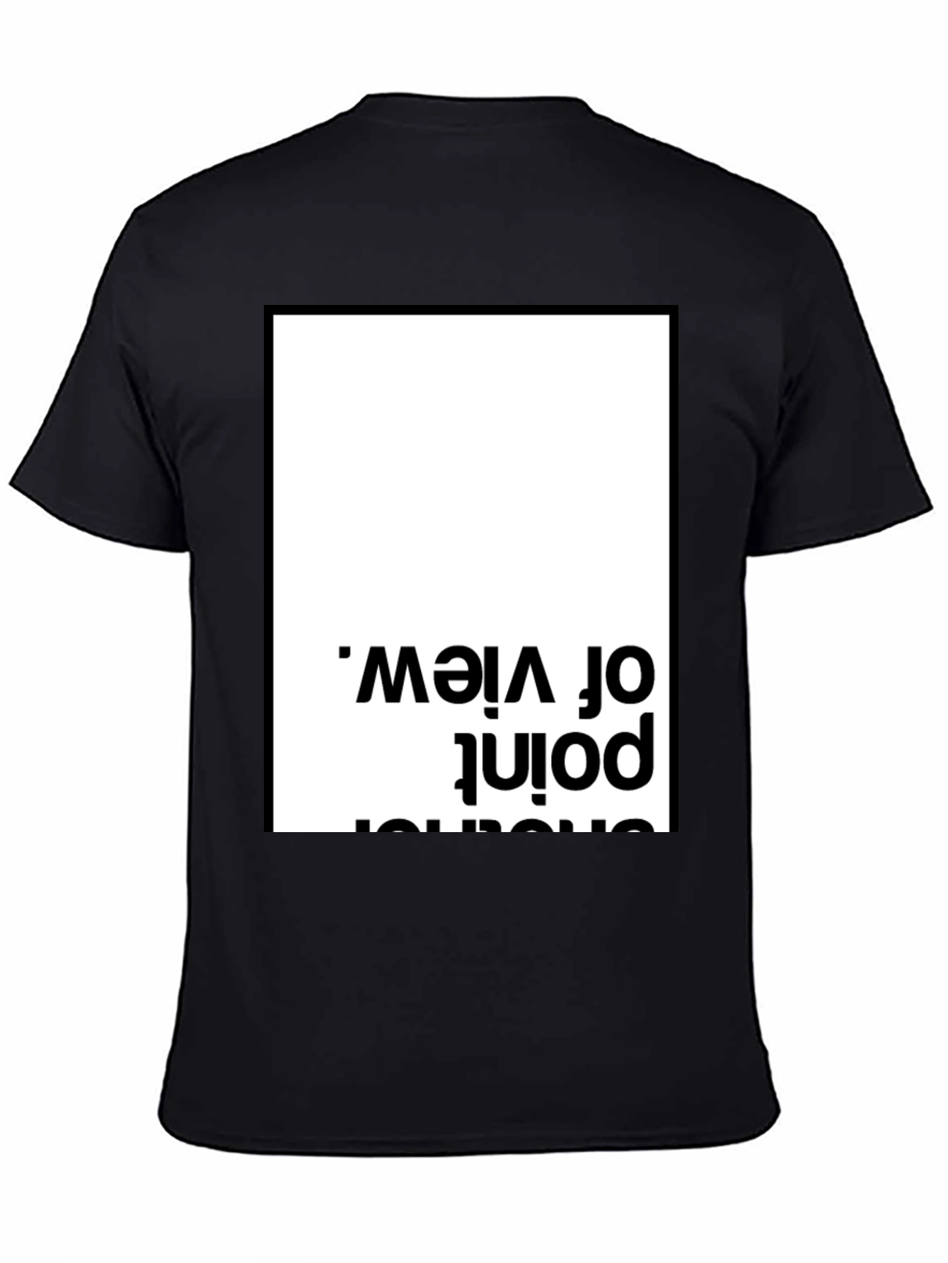 Black Unique Perspective Tee - Black Cotton T-Shirt view 4